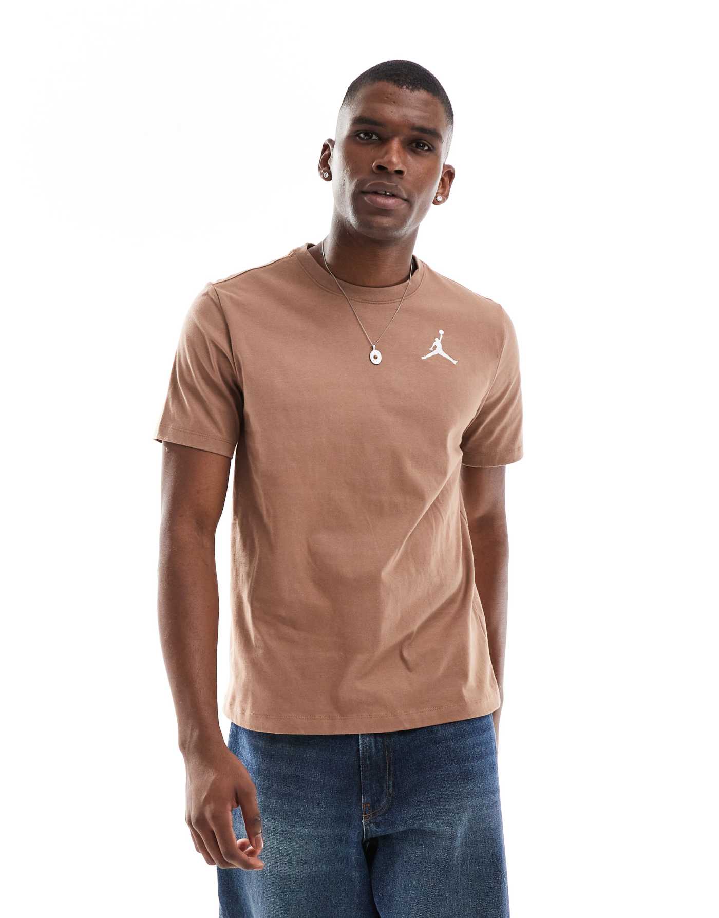 Jordan Jumpman chest logo t-shirt in brown