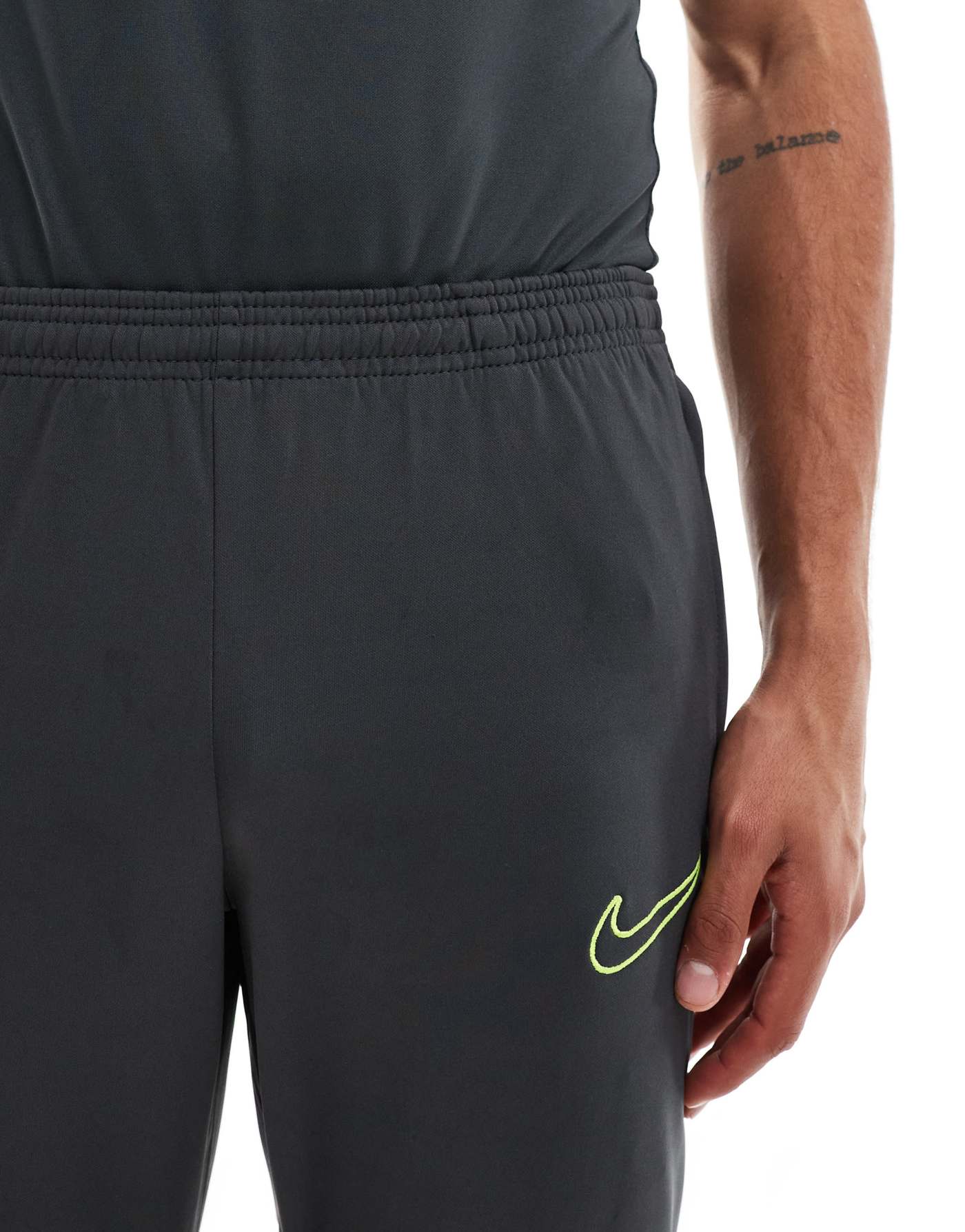 Nike Football Academy 23 joggers in charcoal and green