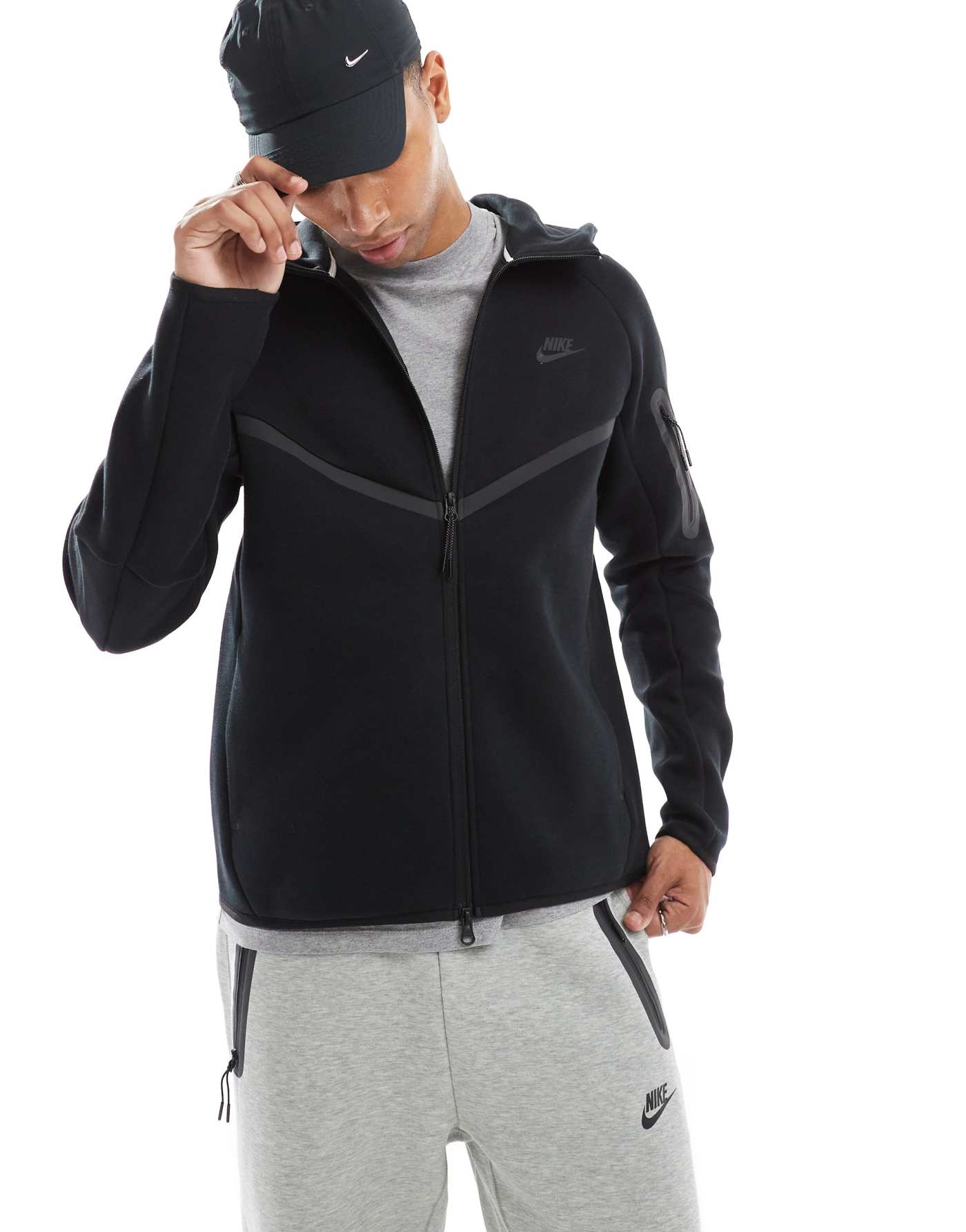 Nike Tech Fleece full zip hoodie in black