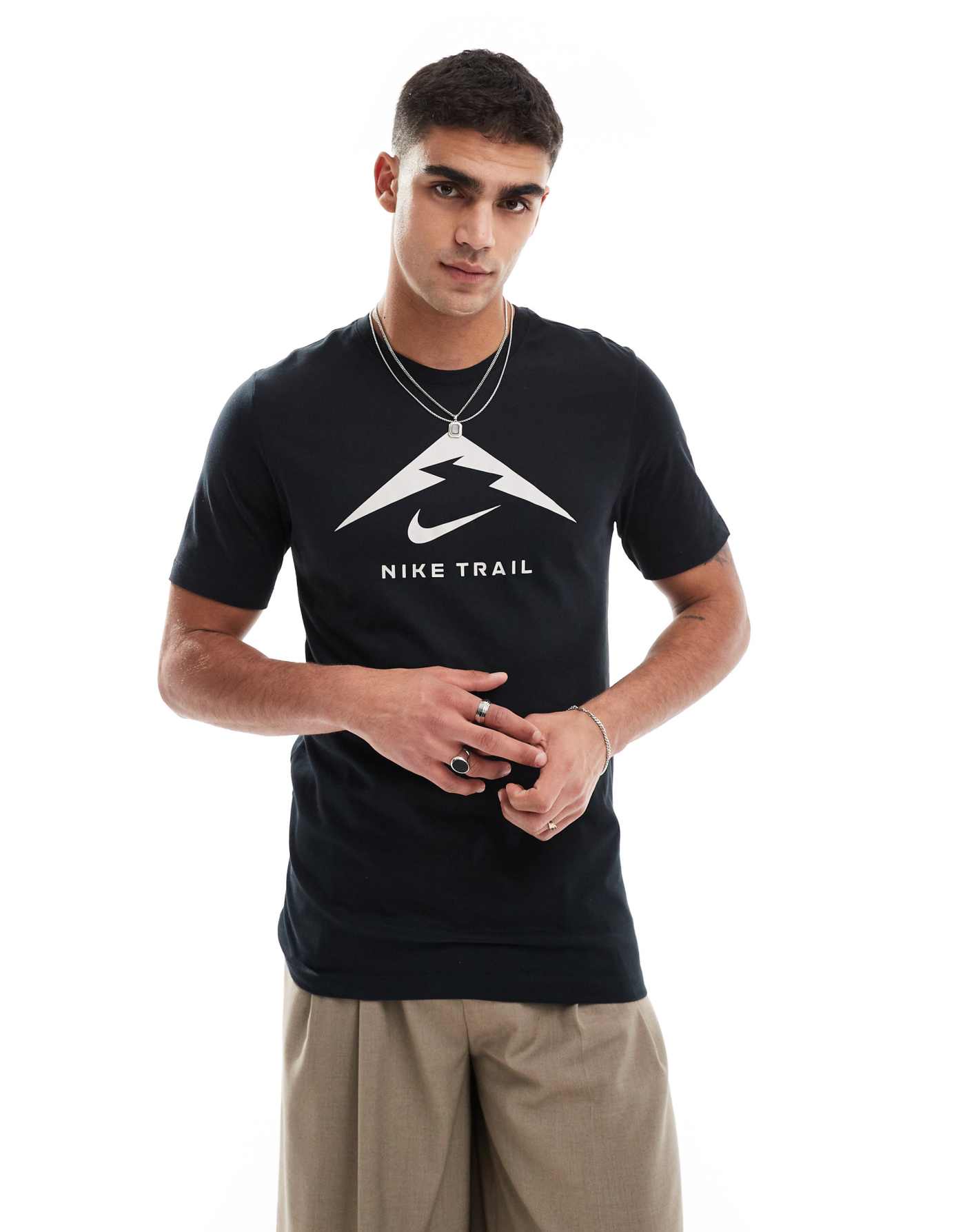 Nike Running Trail logo t-shirt in black