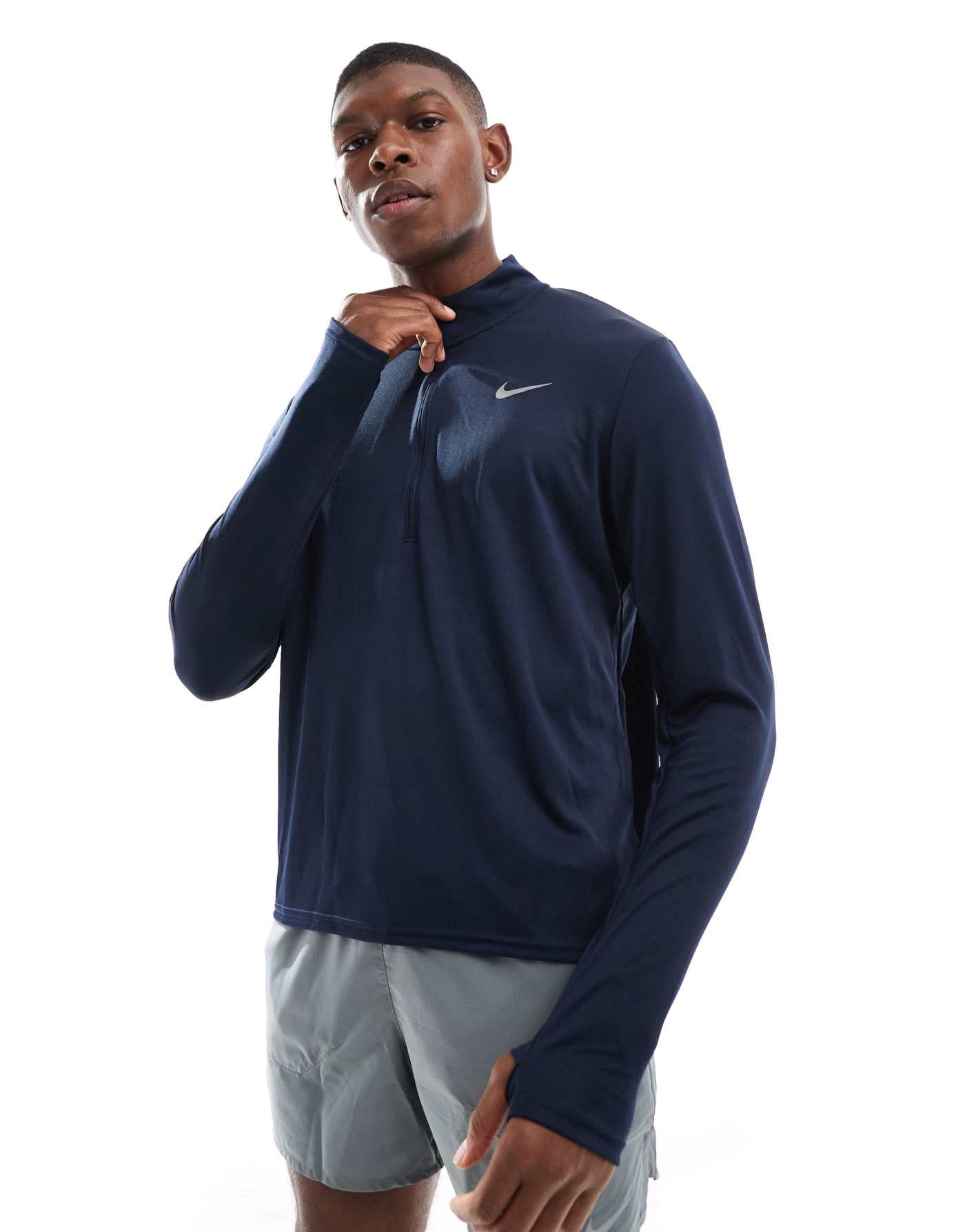 Nike Running Pacer Dri-FIT half zip top in navy