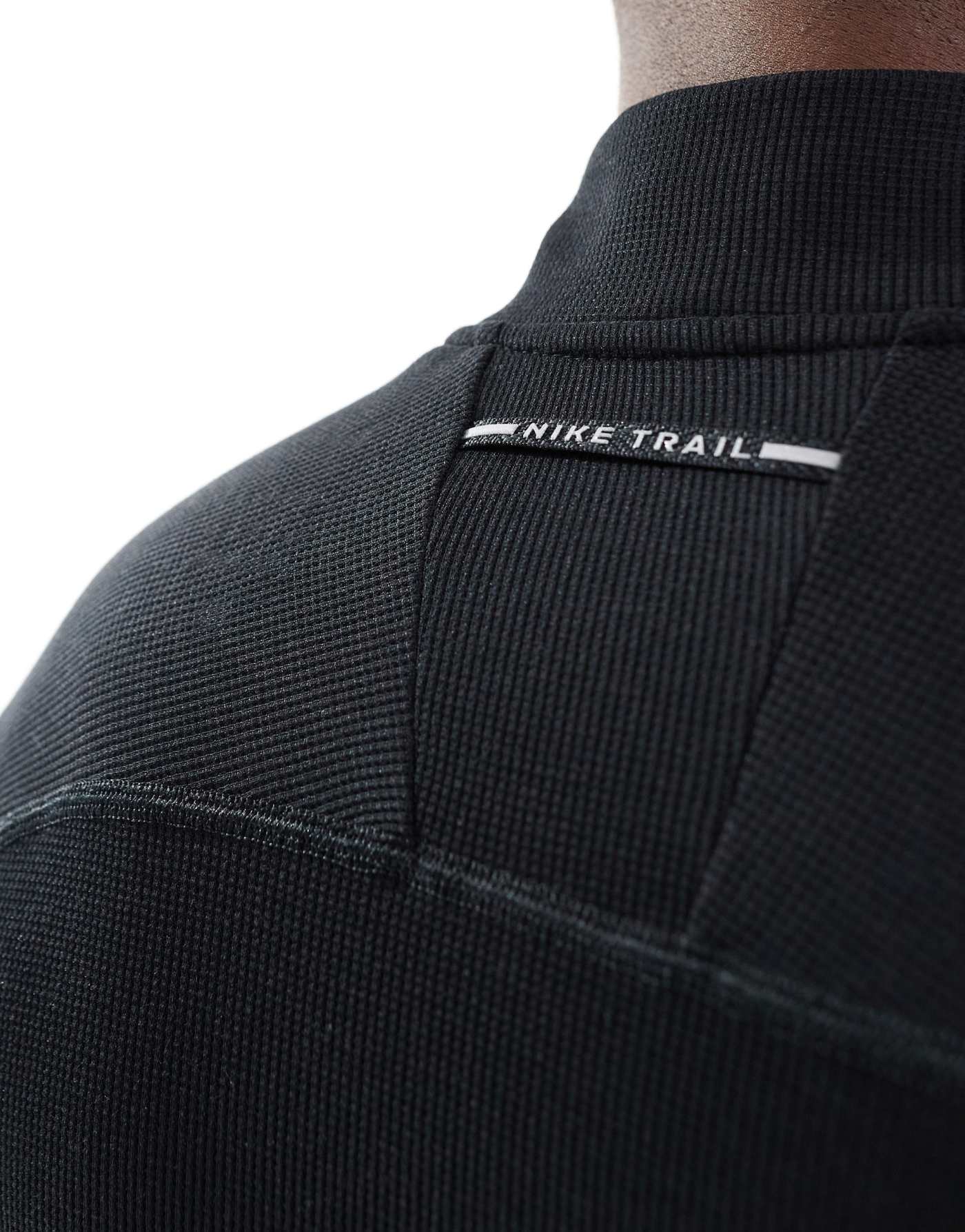 Nike Running Trail 1/4 zip sweatshirt in black