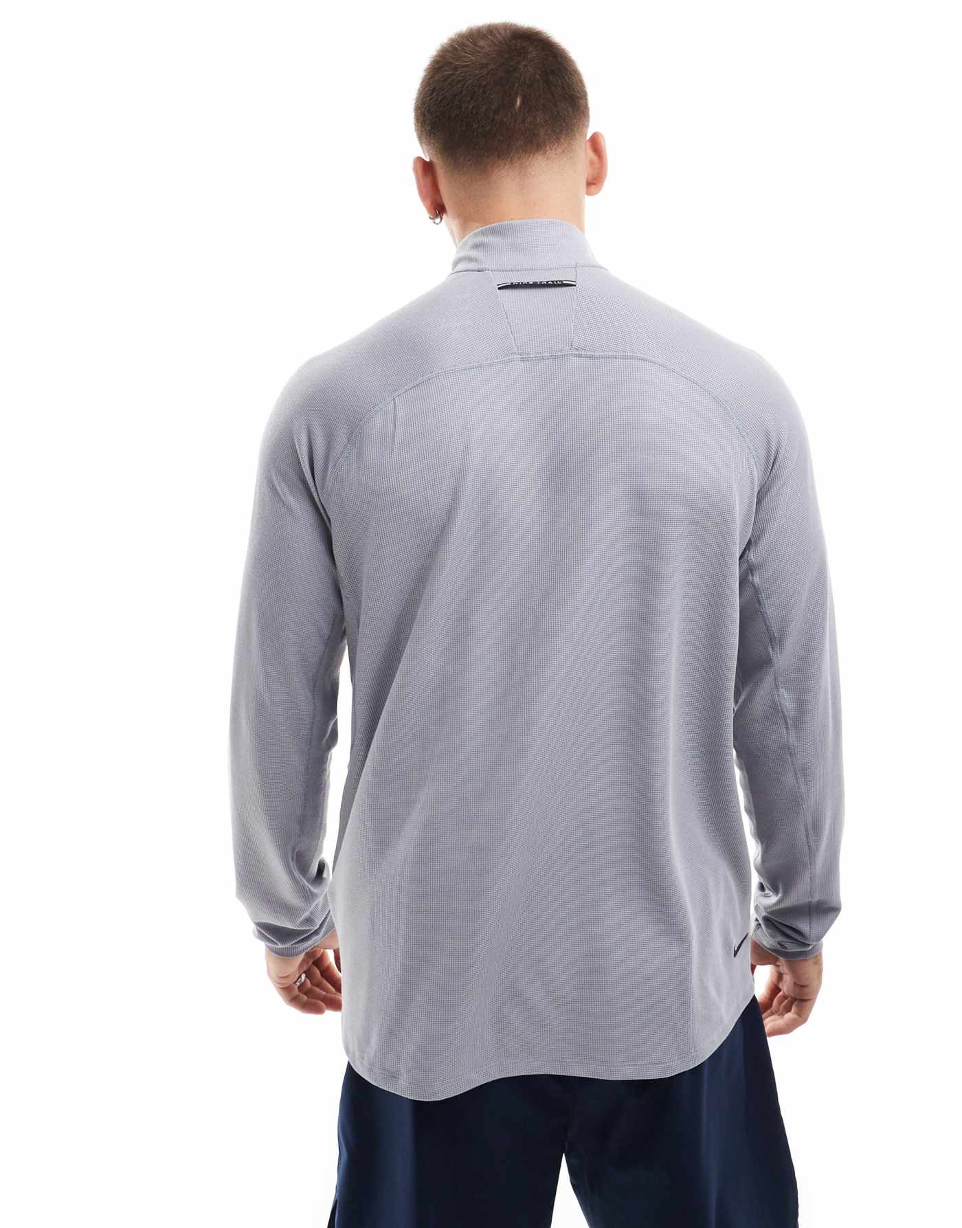 Nike Running Trail 1/4 zip sweatshirt in grey