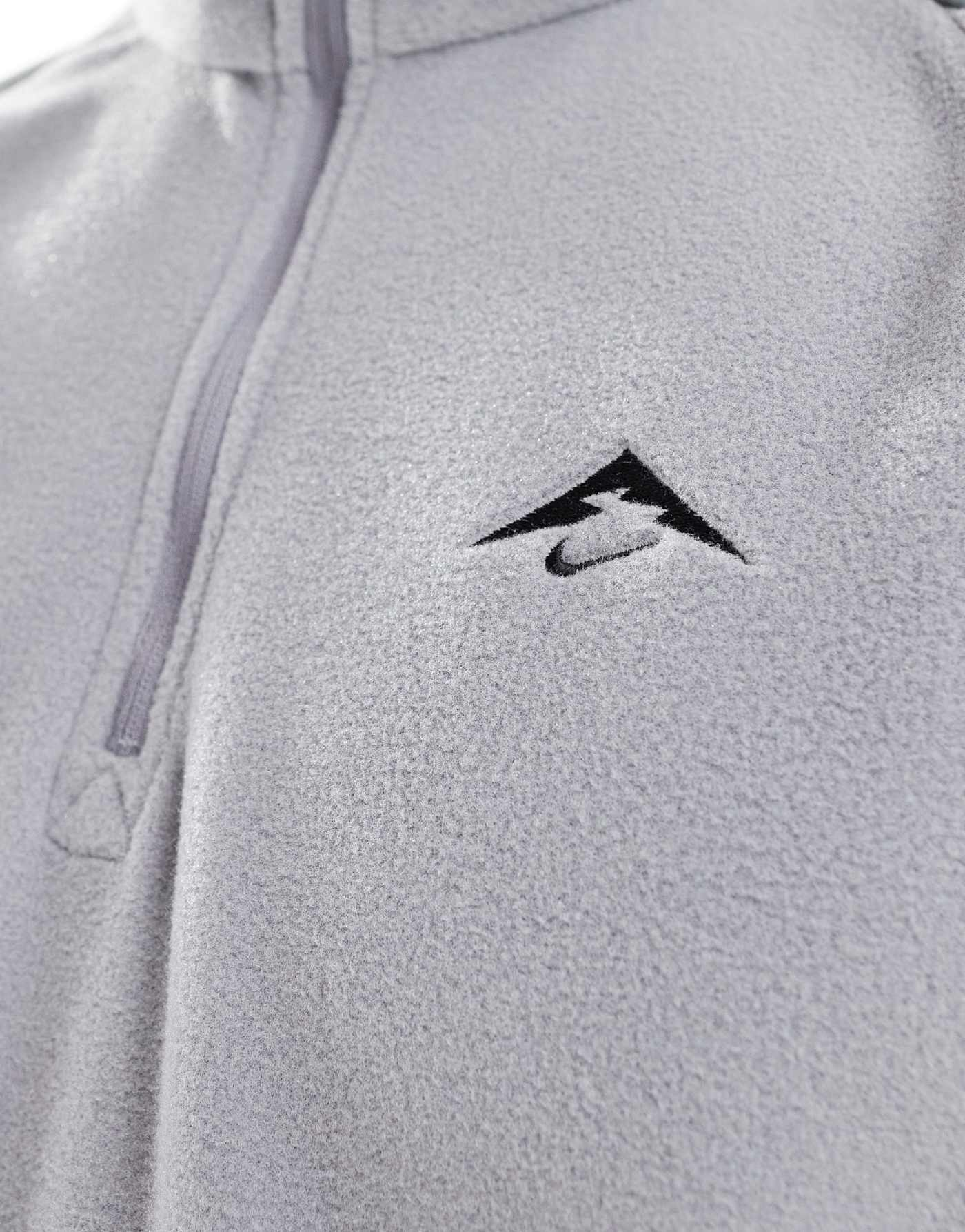 Nike Running Trail Polartec 1/4 zip fleece in grey