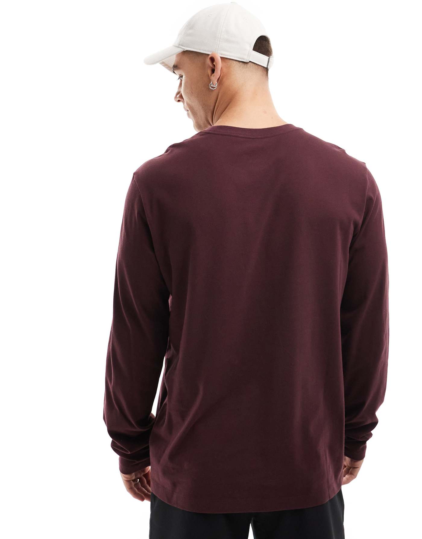 Nike Running Trail logo longsleeve t-shirt in burgundy