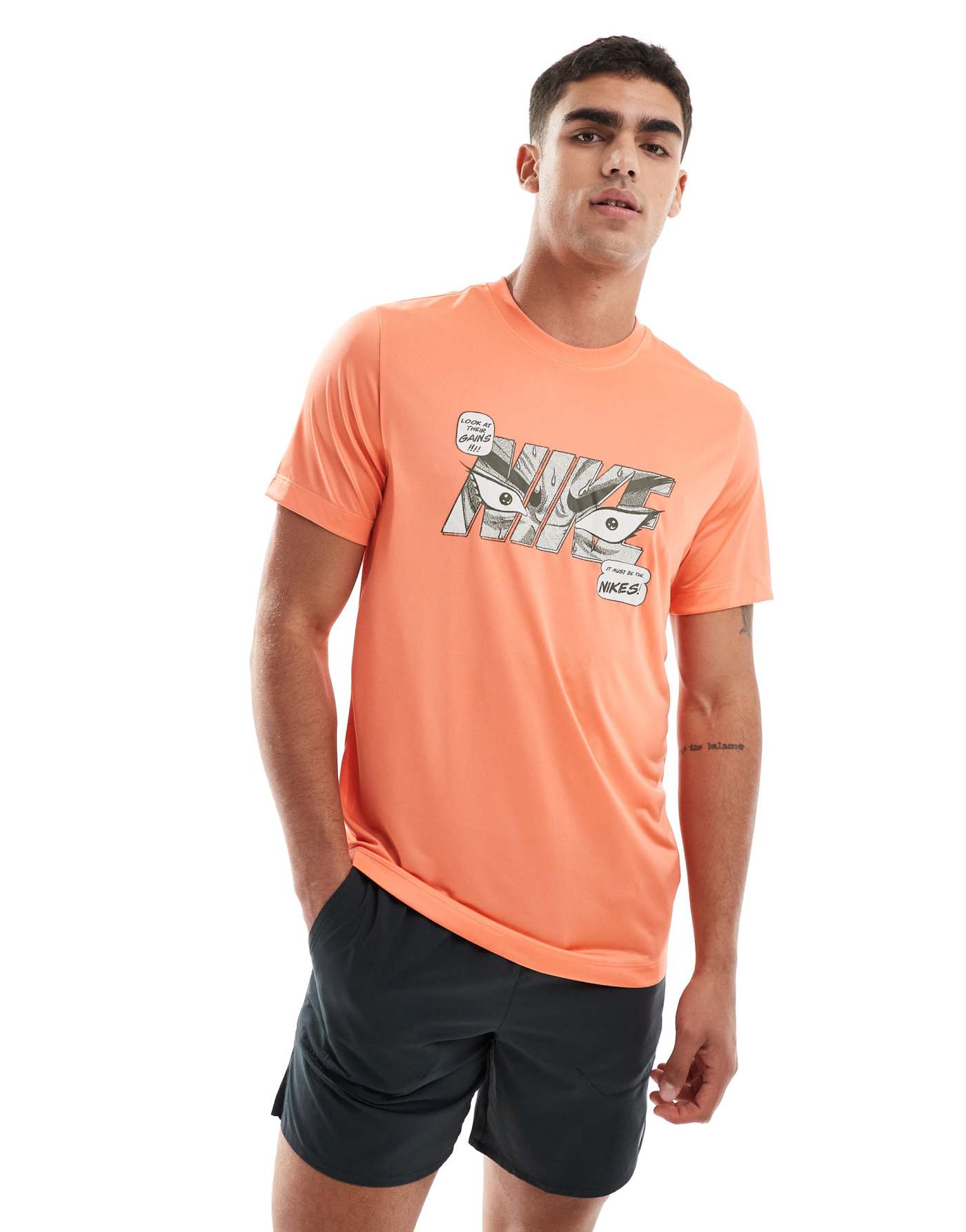 Nike Training IYKYK graphic t-shirt in orange