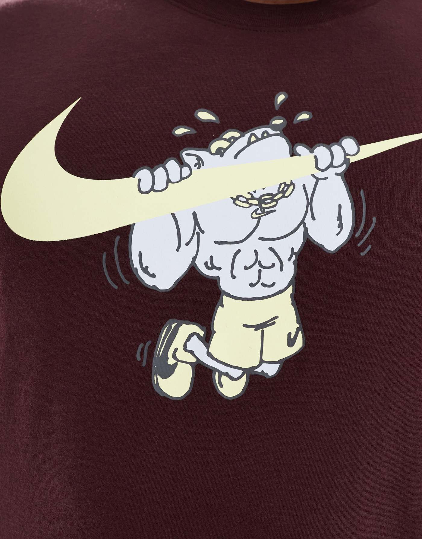 Nike Training Pull Up graphic t-shirt in burgundy