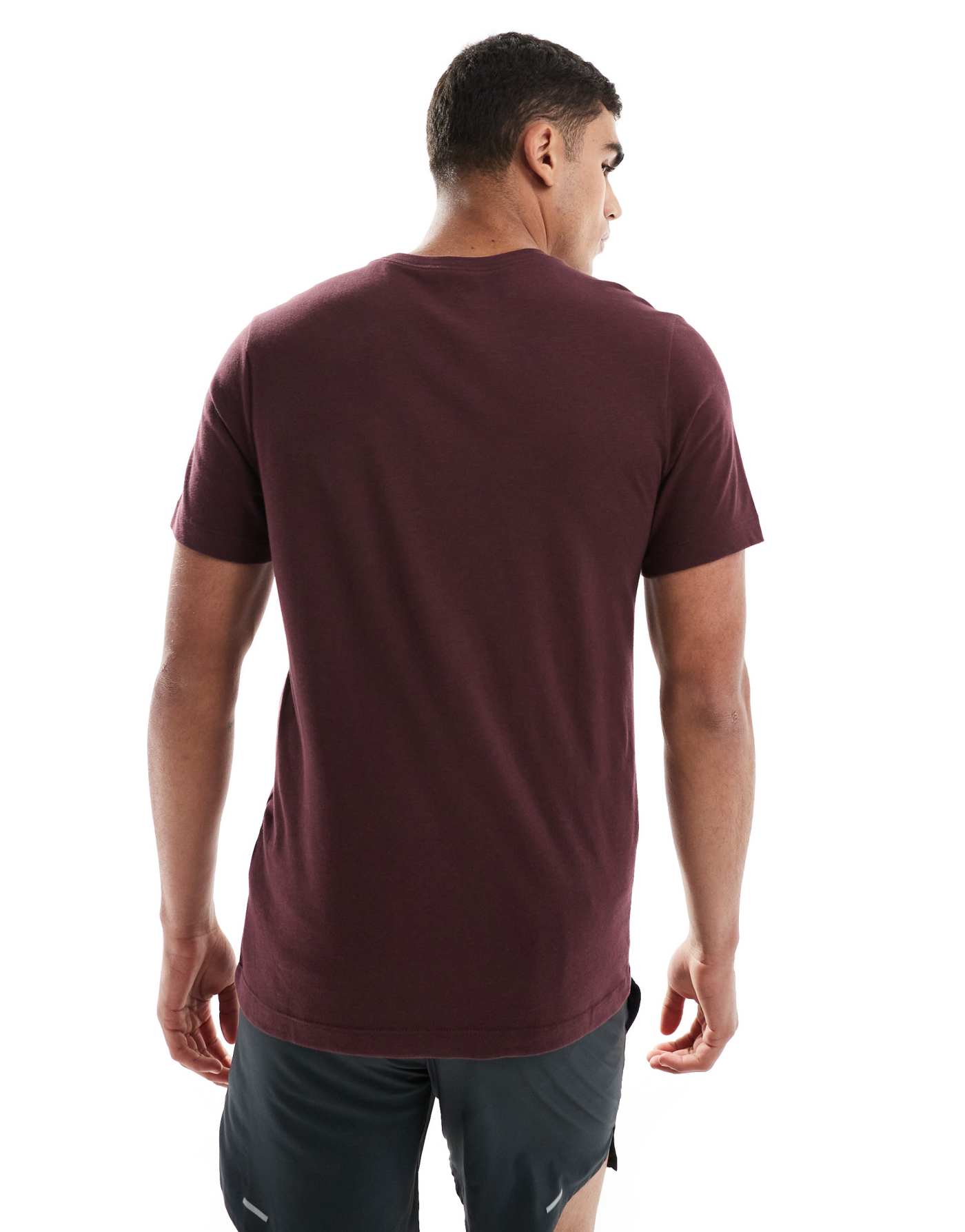 Nike Training Pull Up graphic t-shirt in burgundy