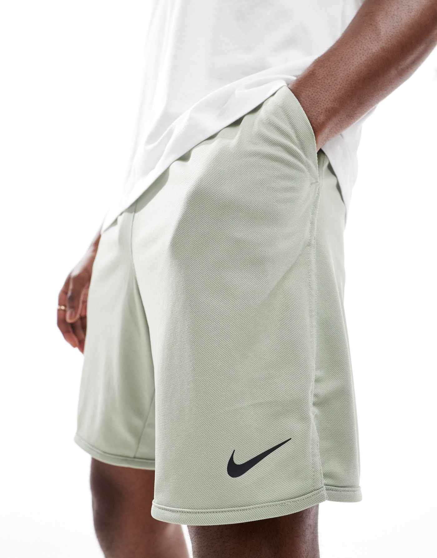 Nike Training Dri-Fit Totality knit 7 inch shorts in light green