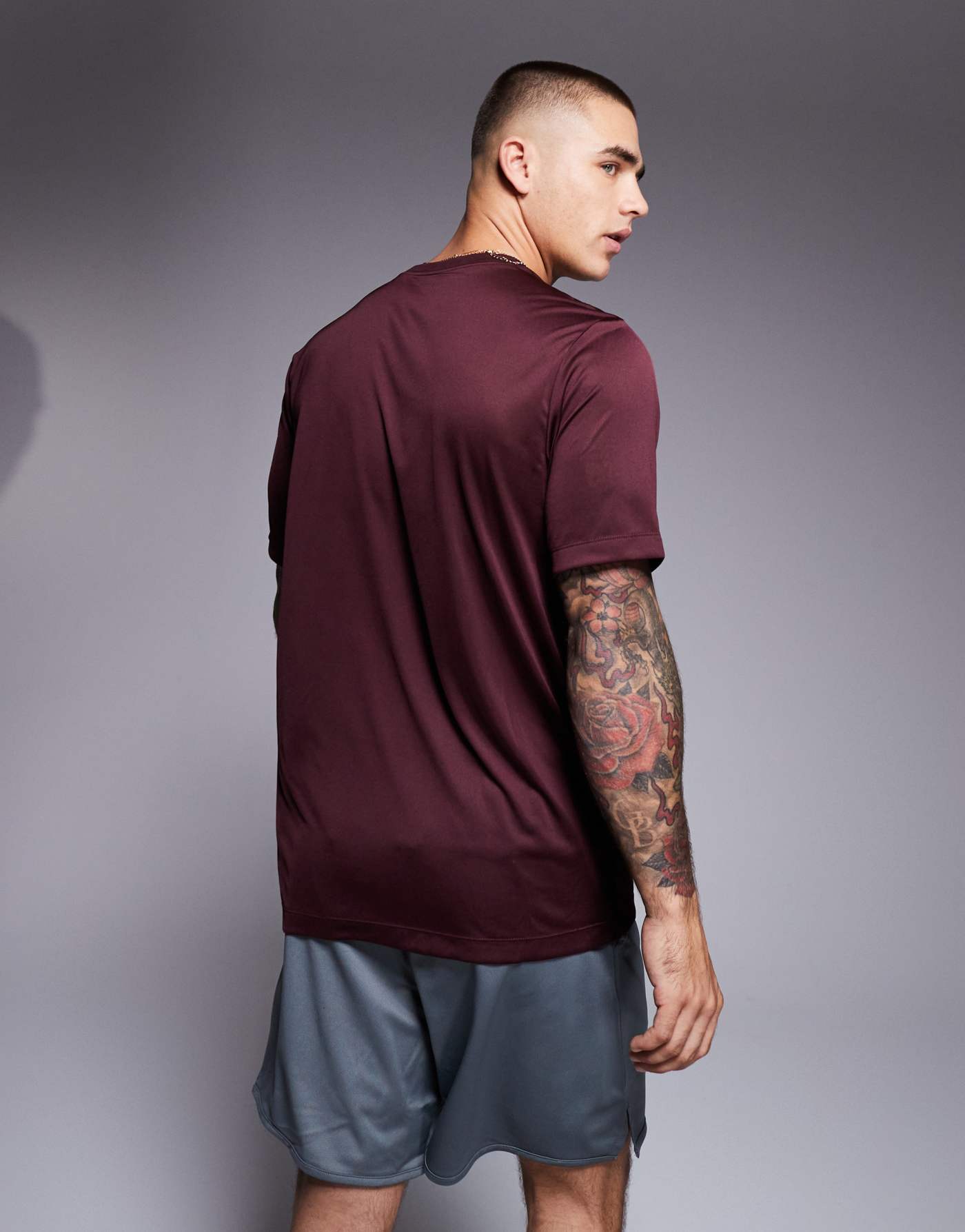 Nike Training Dri-Fit Reset t-shirt in burgundy