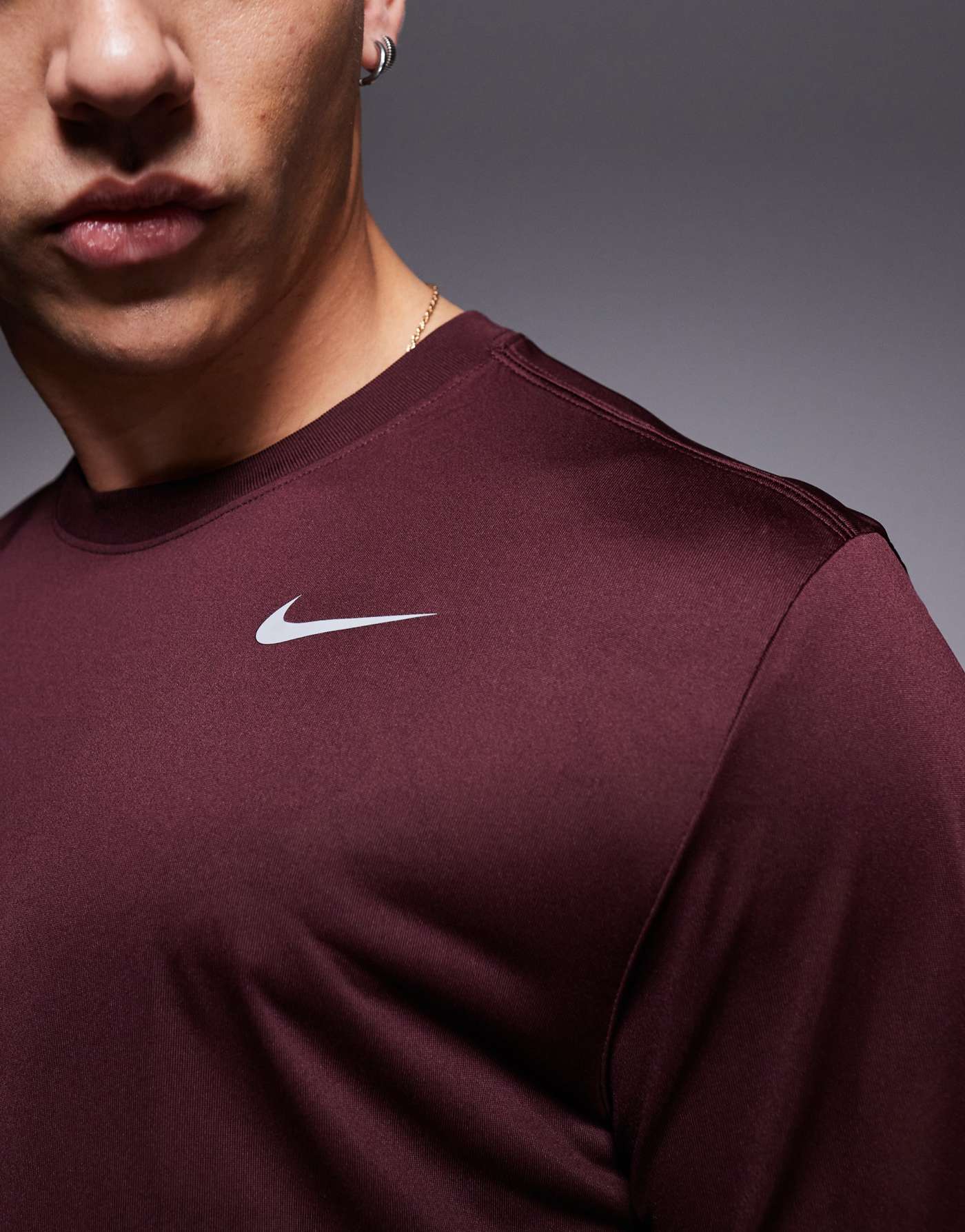 Nike Training Dri-Fit Reset t-shirt in burgundy