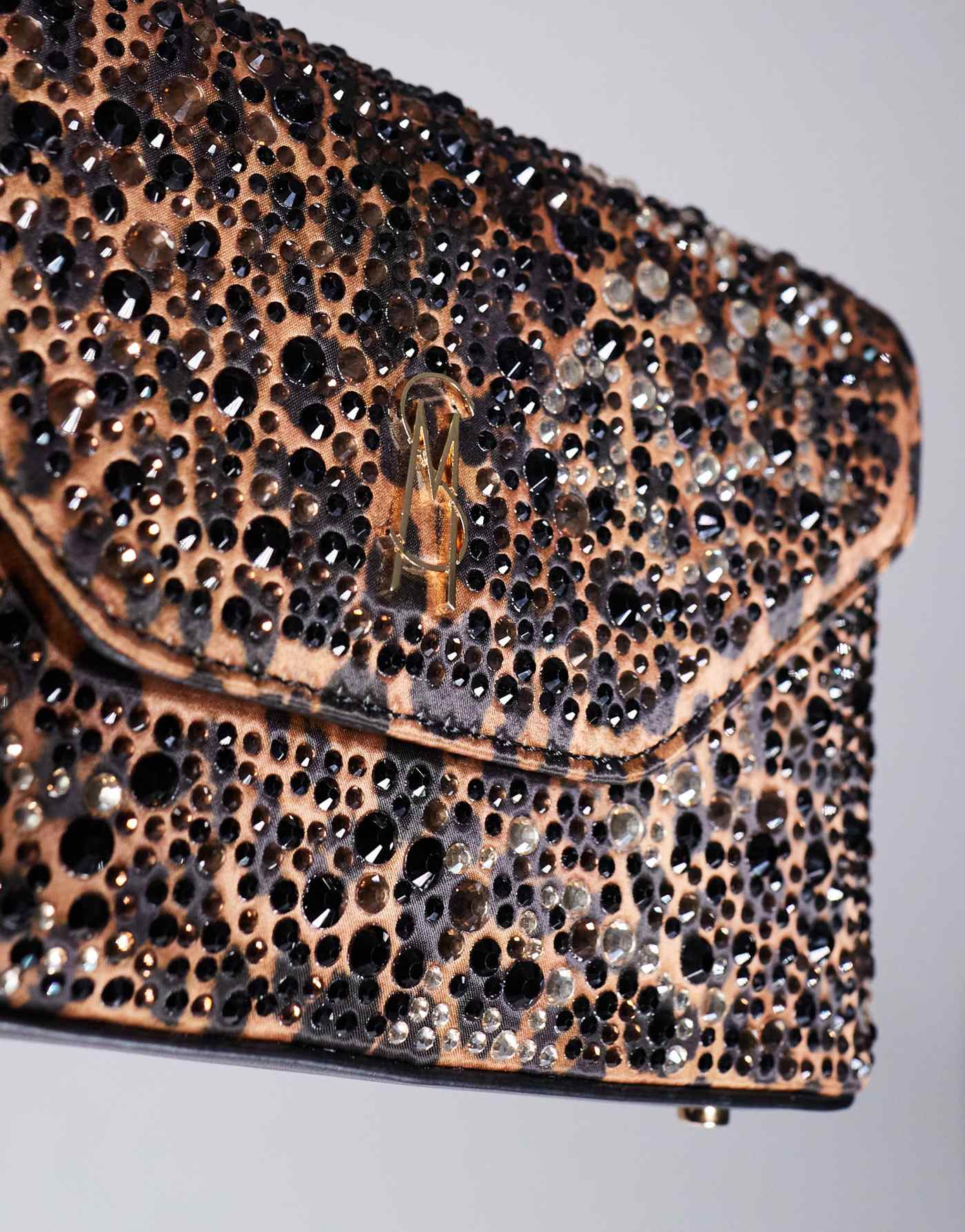 Steve Madden Bretros Embelished Clutch in Leopard