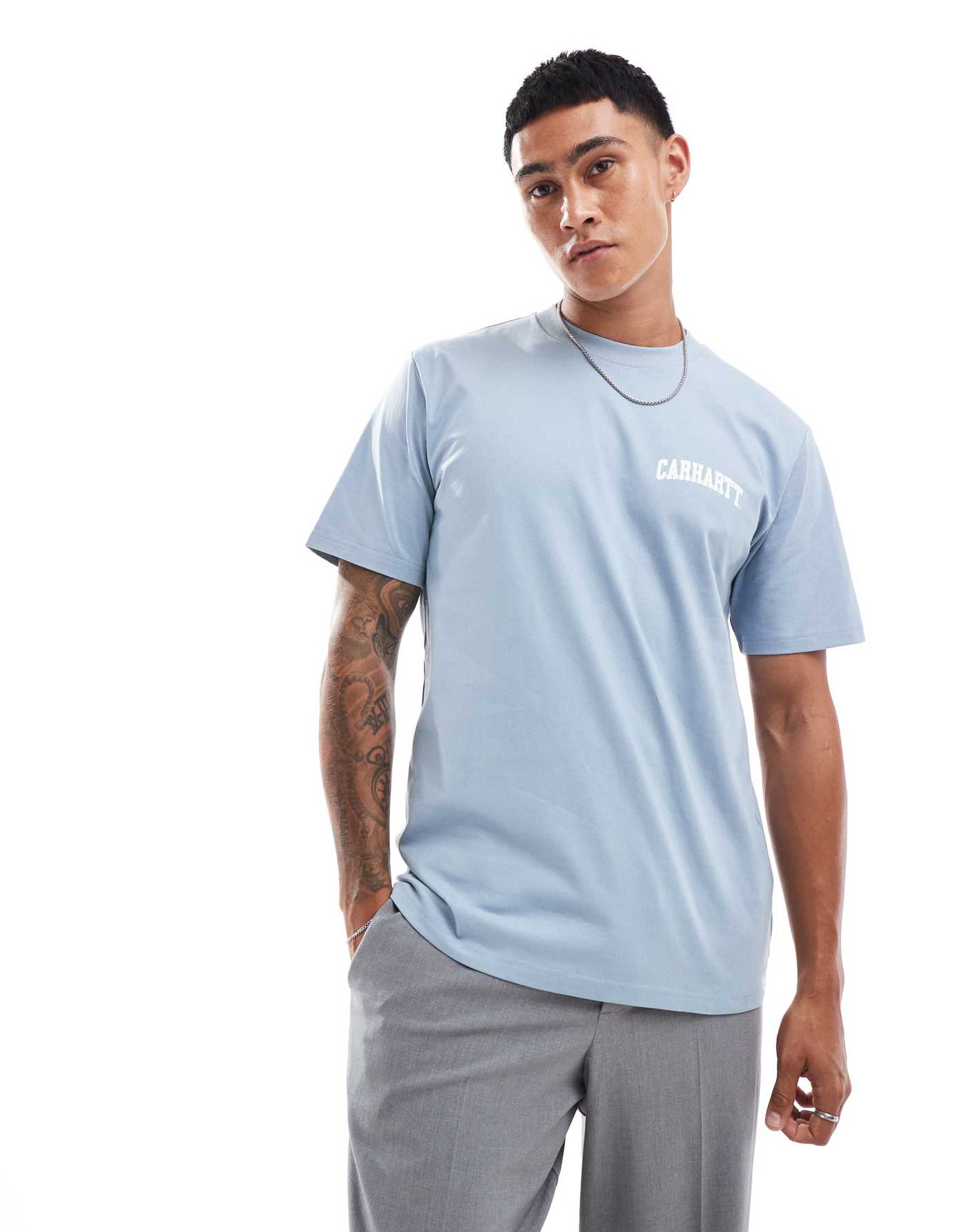 Carhartt WIP university script t-shirt in light blue