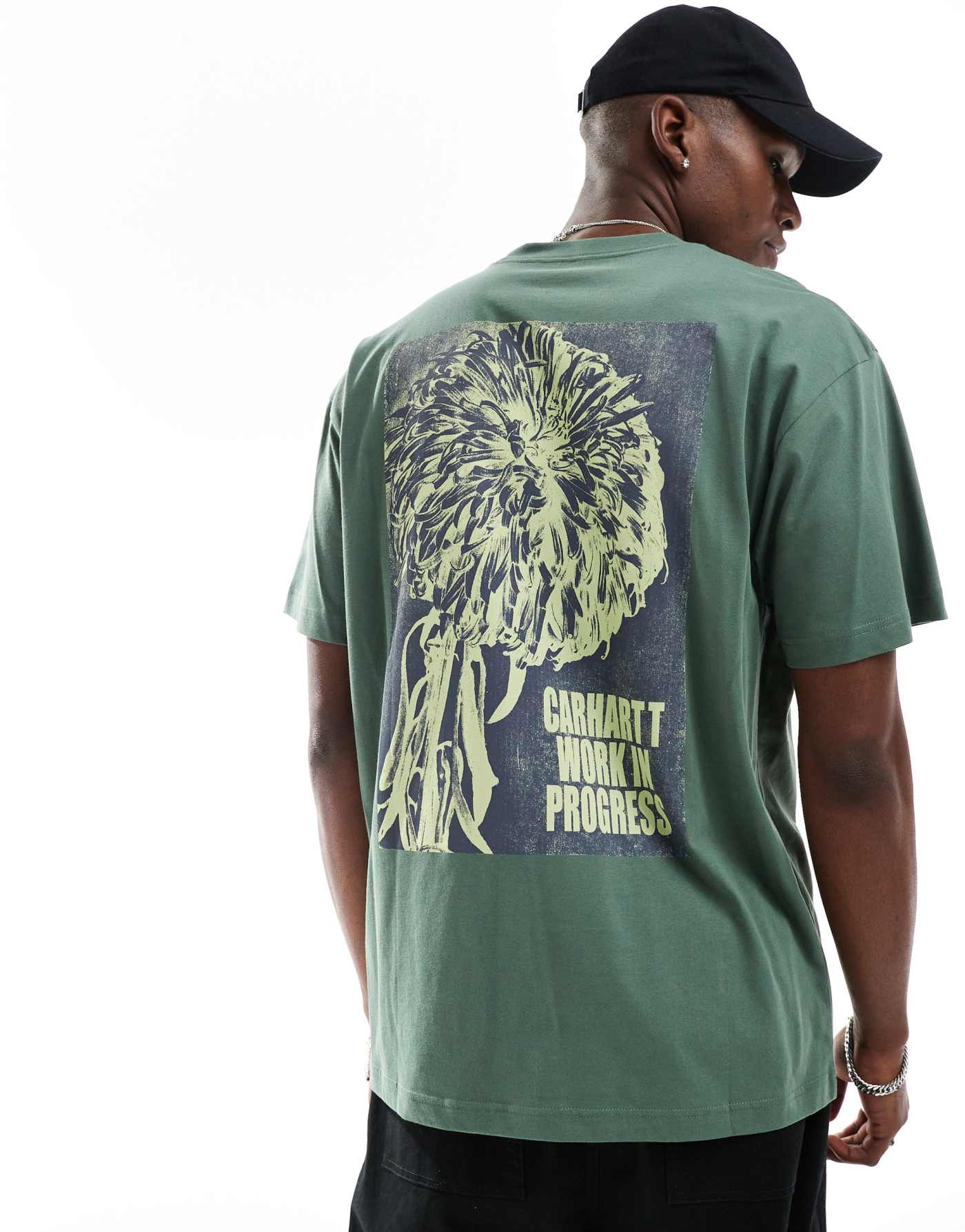 Carhartt WIP chrysanthemum t-shirt in green