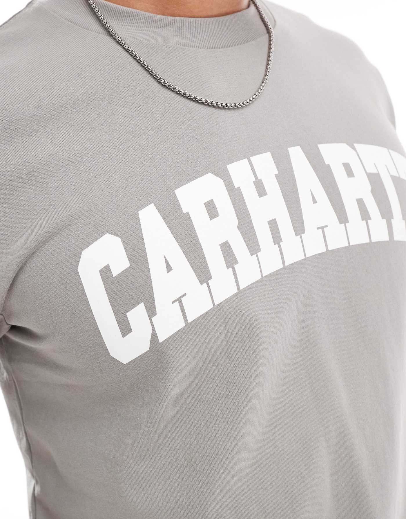 Carhartt WIP university t-shirt in misty grey