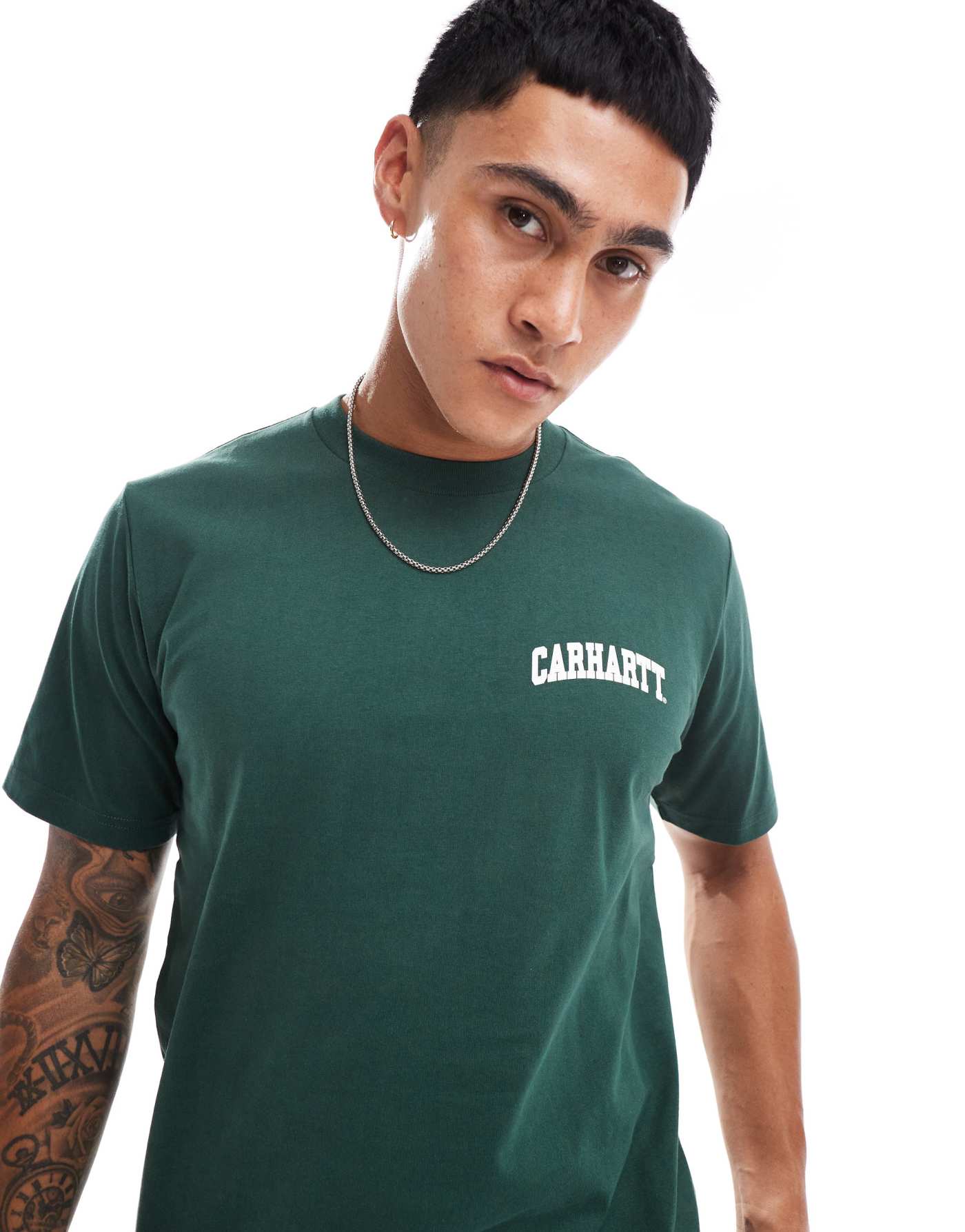 Carhartt WIP university script t-shirt in khaki