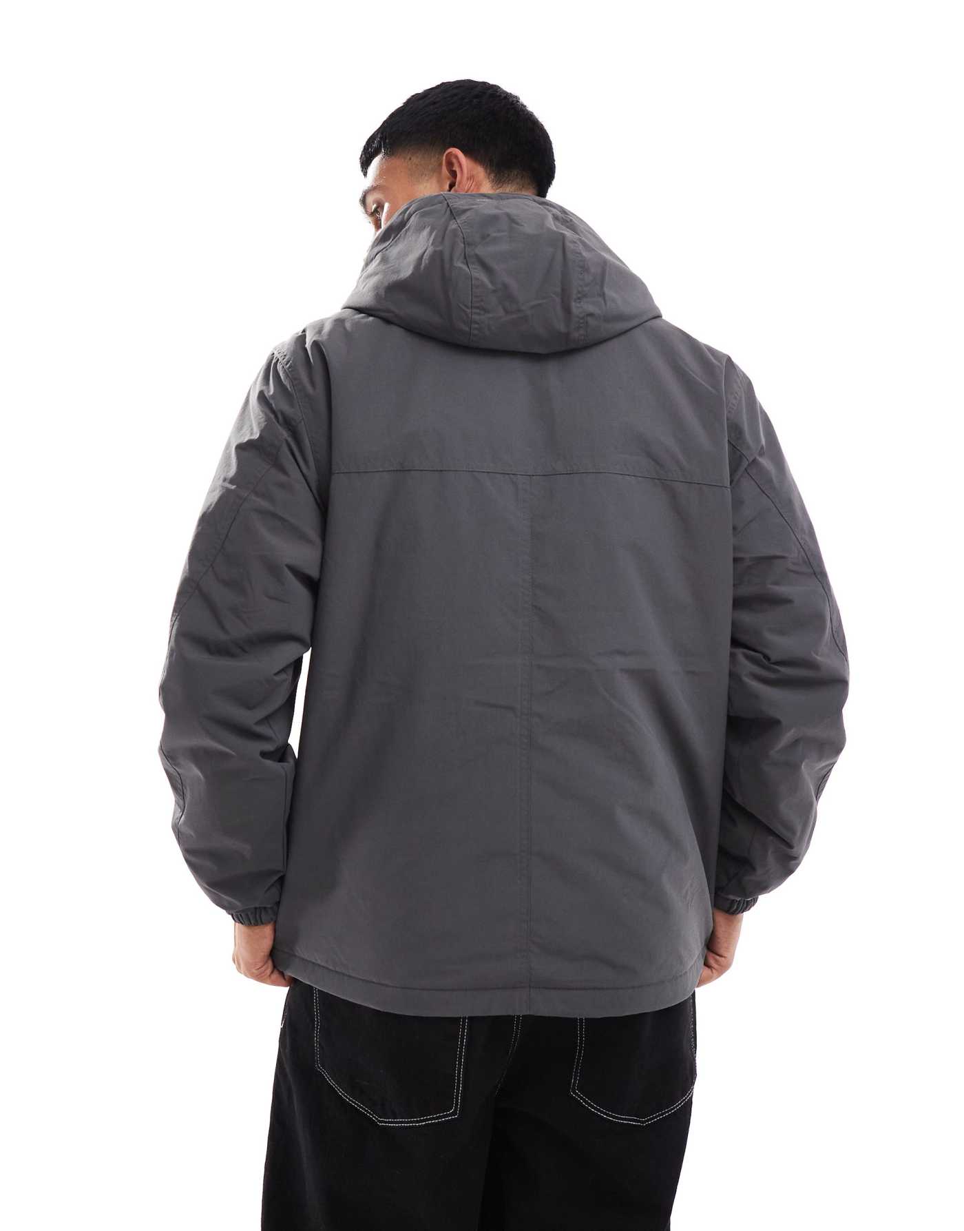 Carhartt WIP windbreaker 3/4 zip pullover in grey