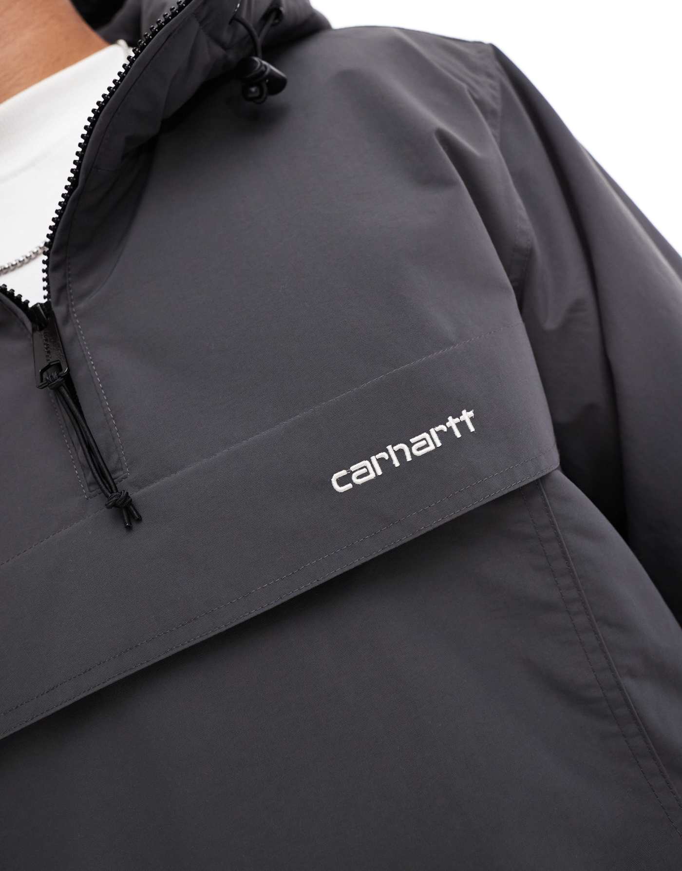 Carhartt WIP windbreaker 3/4 zip pullover in grey