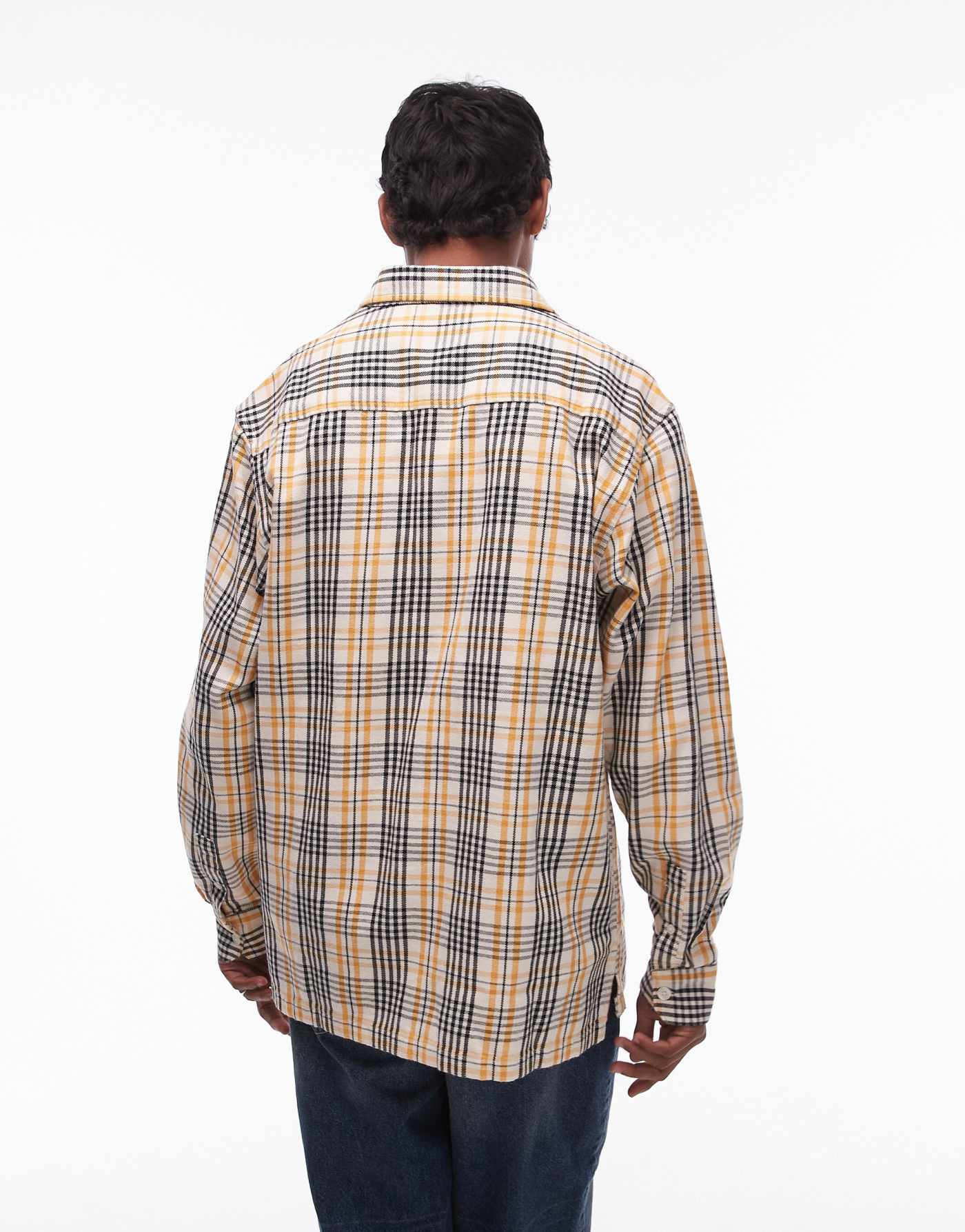 Carhartt WIP long sleeve mandlik shirt in beige multi