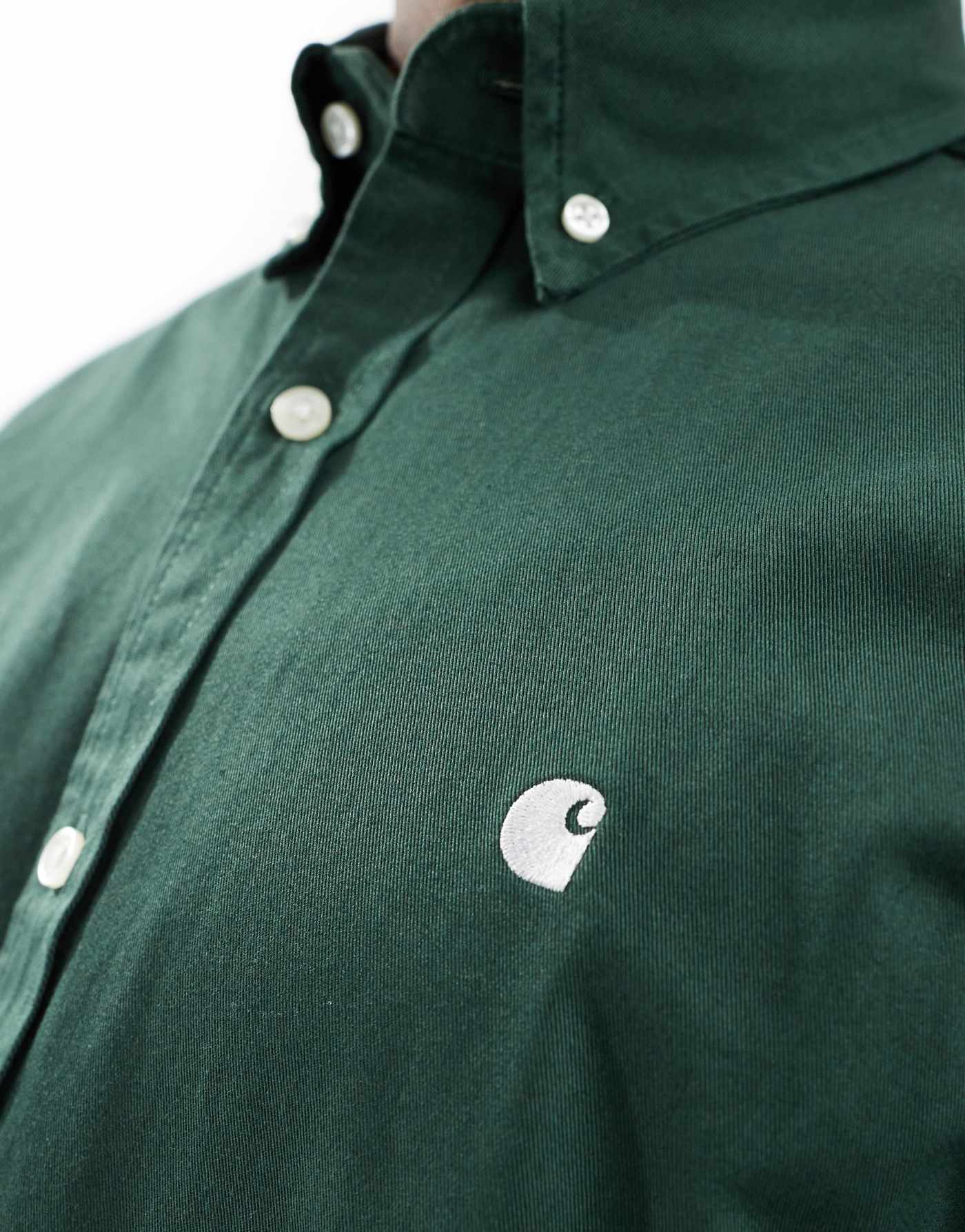 Carhartt WIP long sleeve madison shirt in green