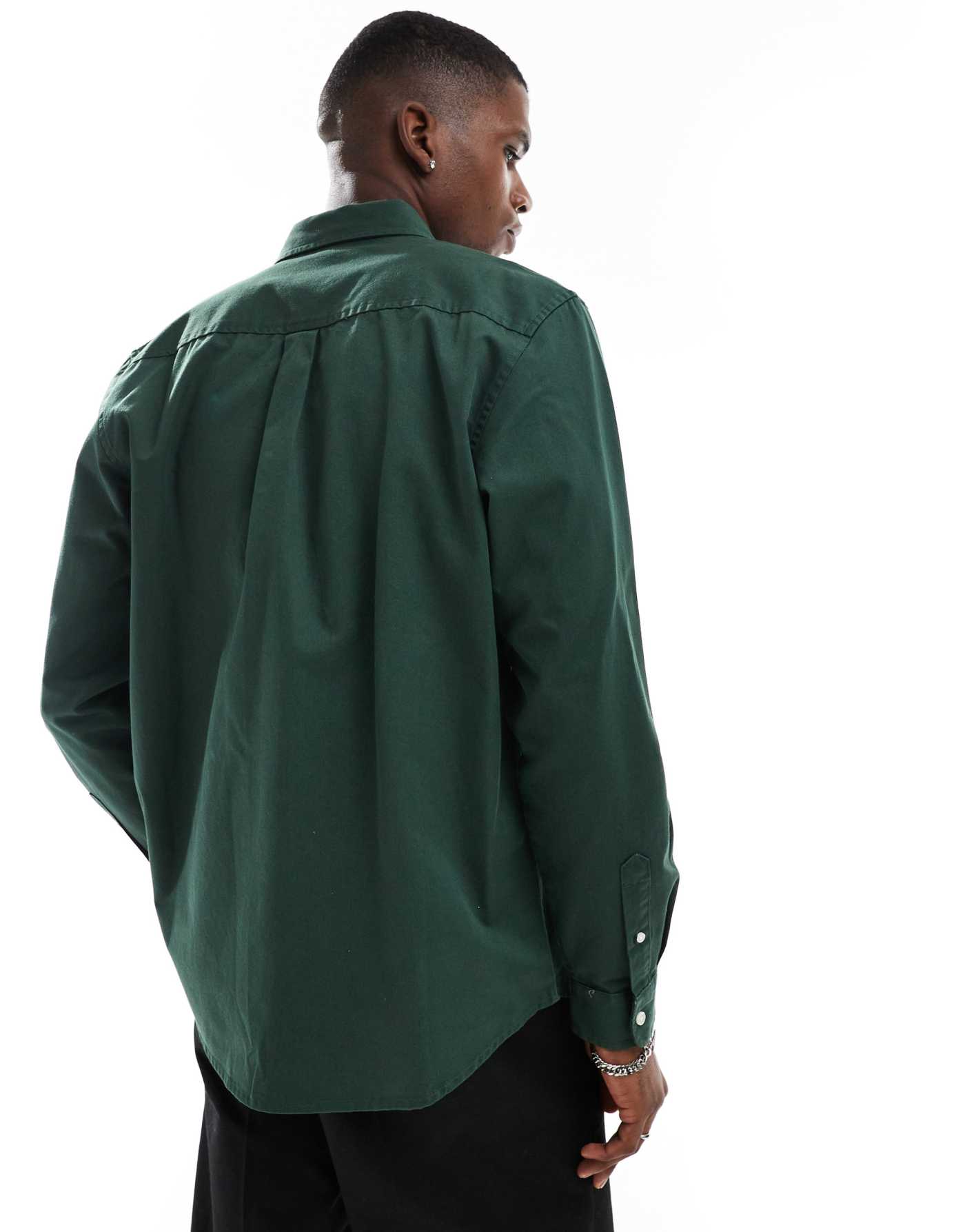 Carhartt WIP long sleeve madison shirt in green