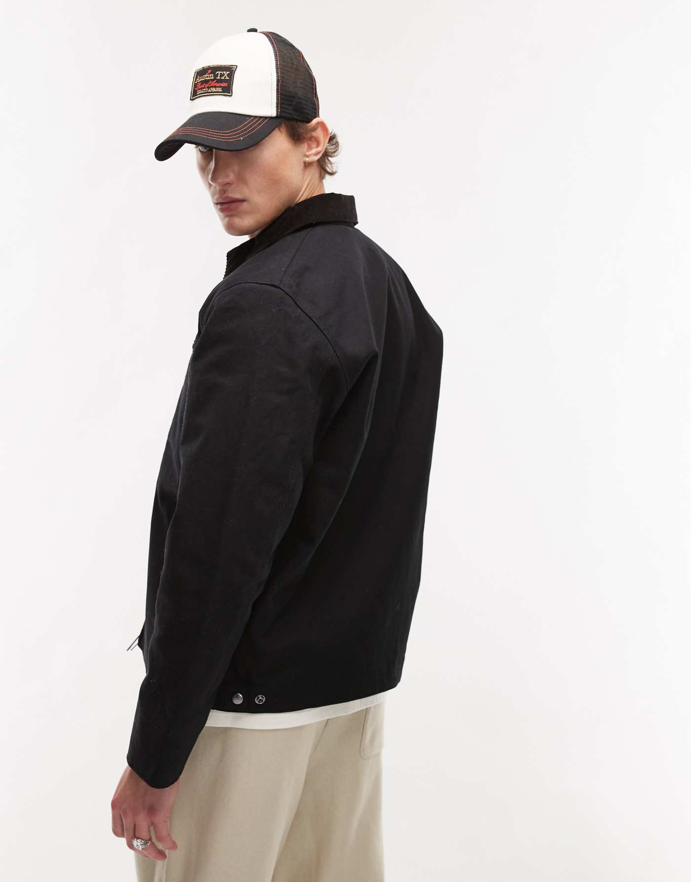 Carhartt WIP detroit zip up jacket in black