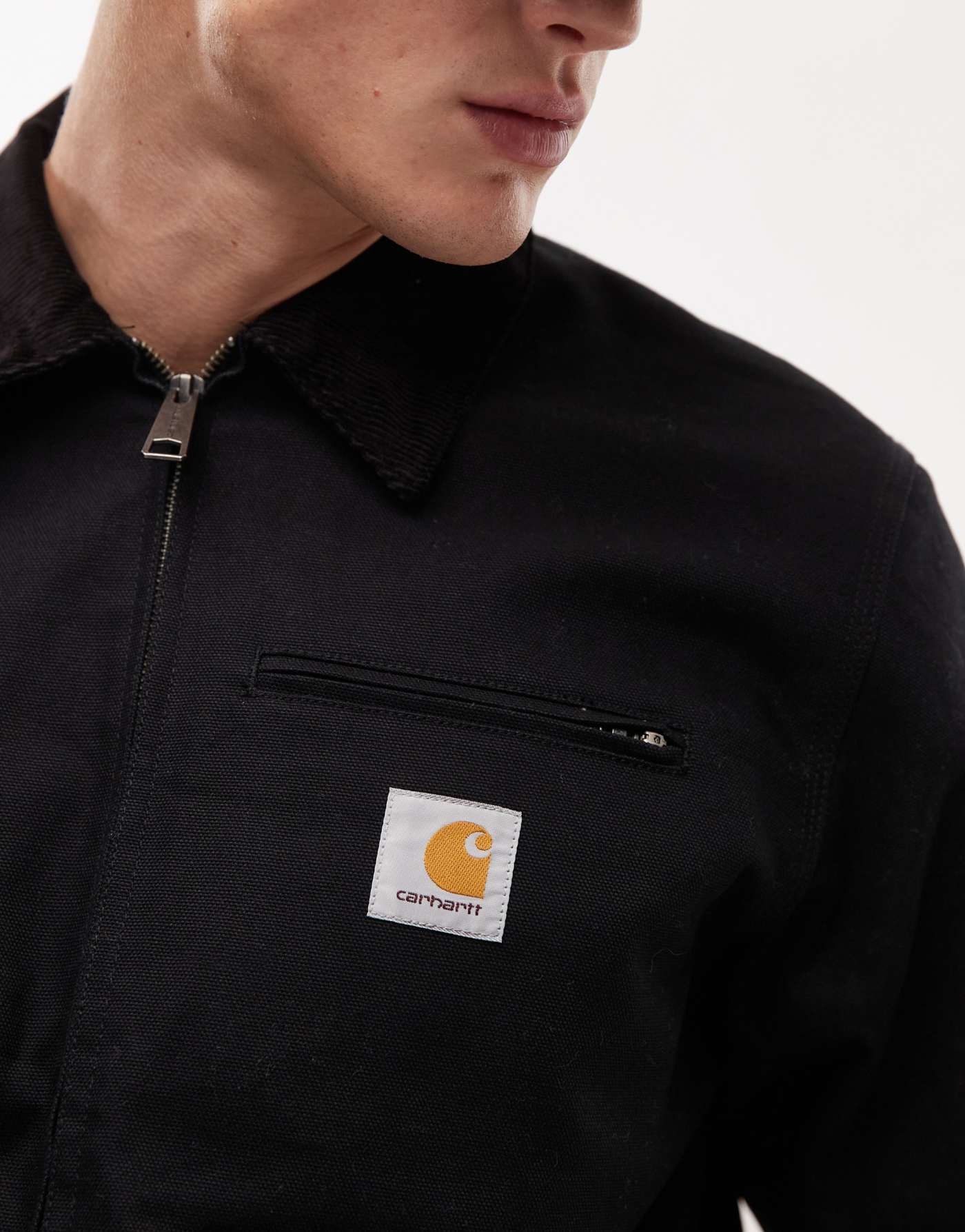 Carhartt WIP detroit zip up jacket in black