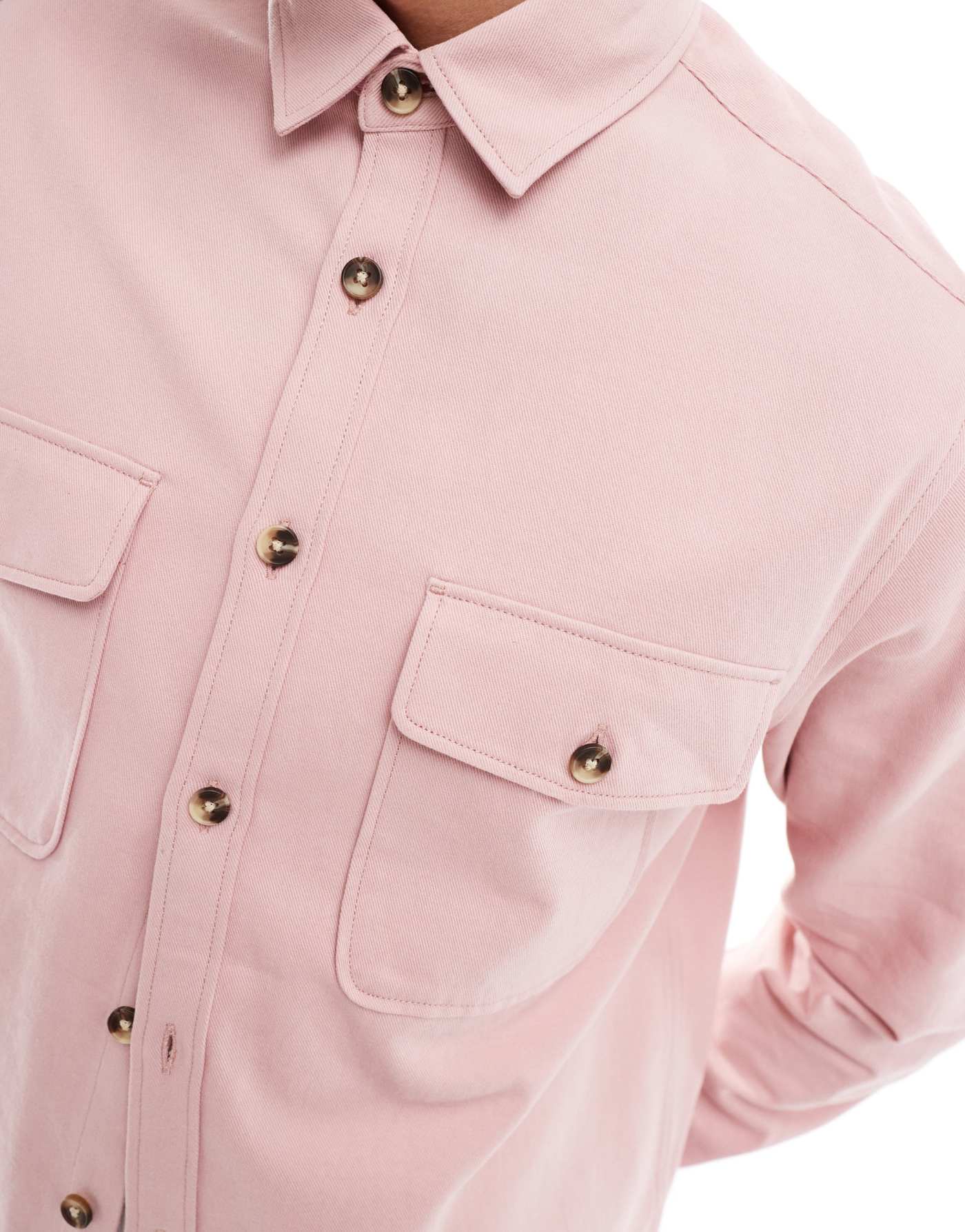 ASOS DESIGN overshirt overshirt in pink - PURPLE