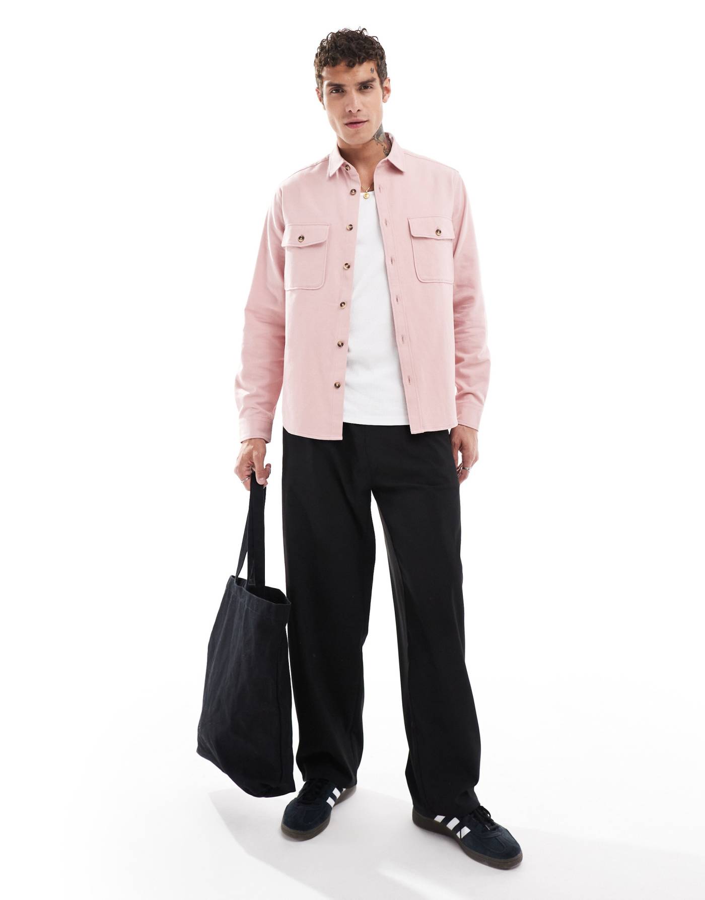 ASOS DESIGN overshirt overshirt in pink - PURPLE