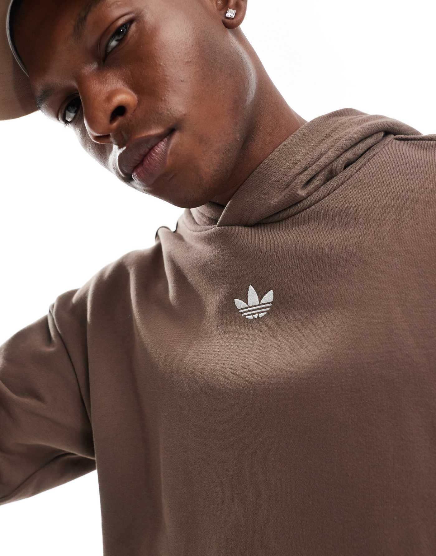 adidas Originals basketball hoodie in brown