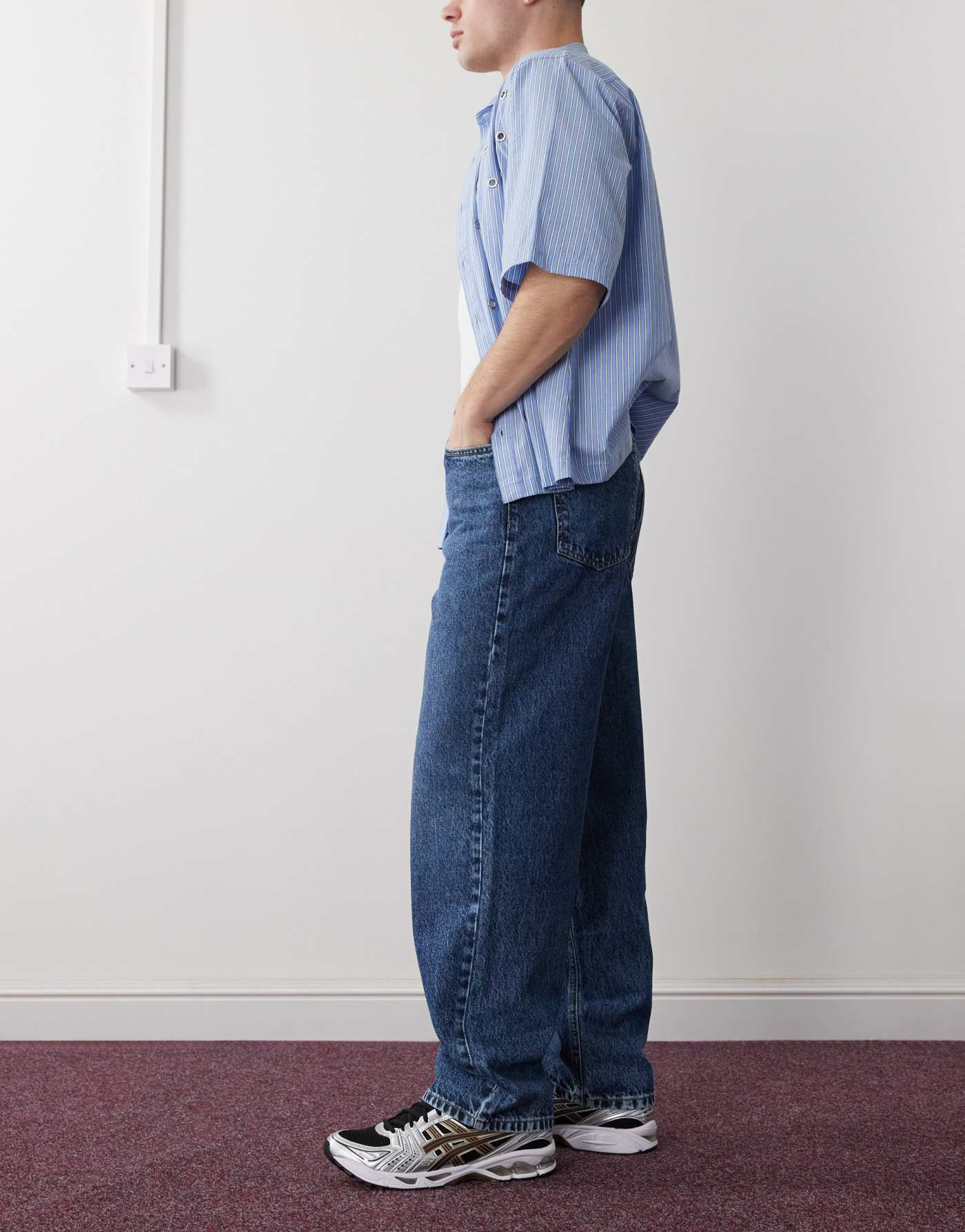 Reclaimed Vintage baggy dad jean in washed blue