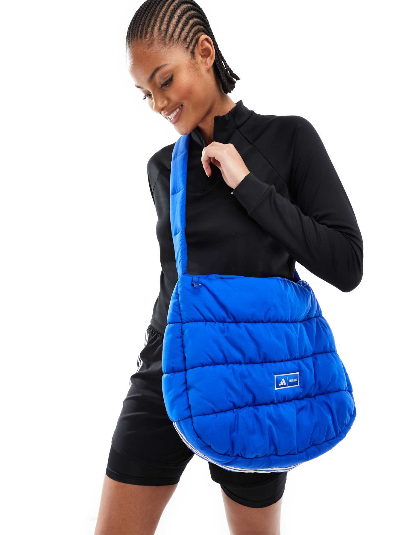 adidas Performance quilted bag in blue