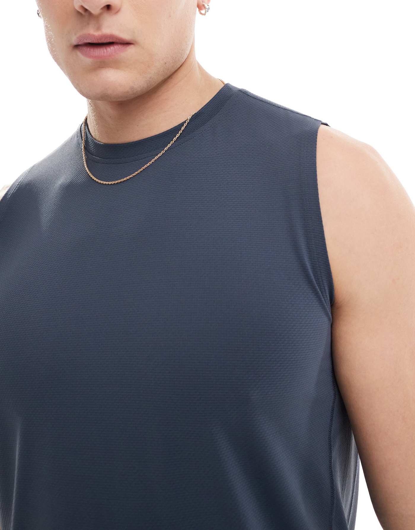 ASOS 4505 Icon training sleeveless tank with quick dry in navy