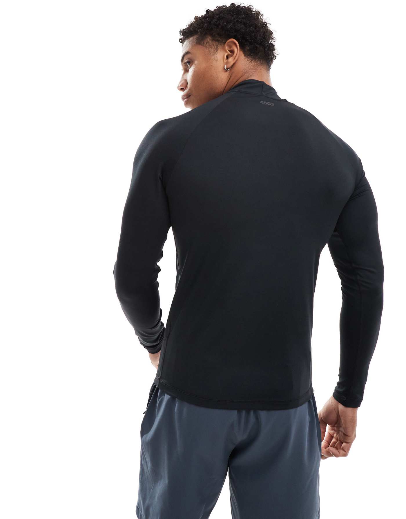 ASOS 4505 Icon training long sleeve muscle fit base layer with mock neck in black