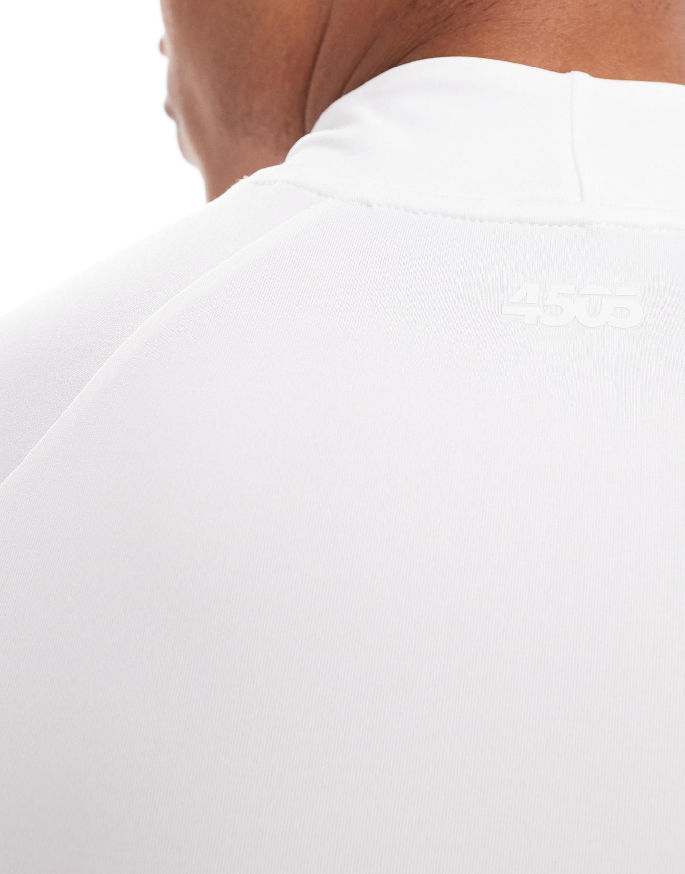 ASOS 4505 Icon training long sleeve muscle fit base layer with mock neck in white