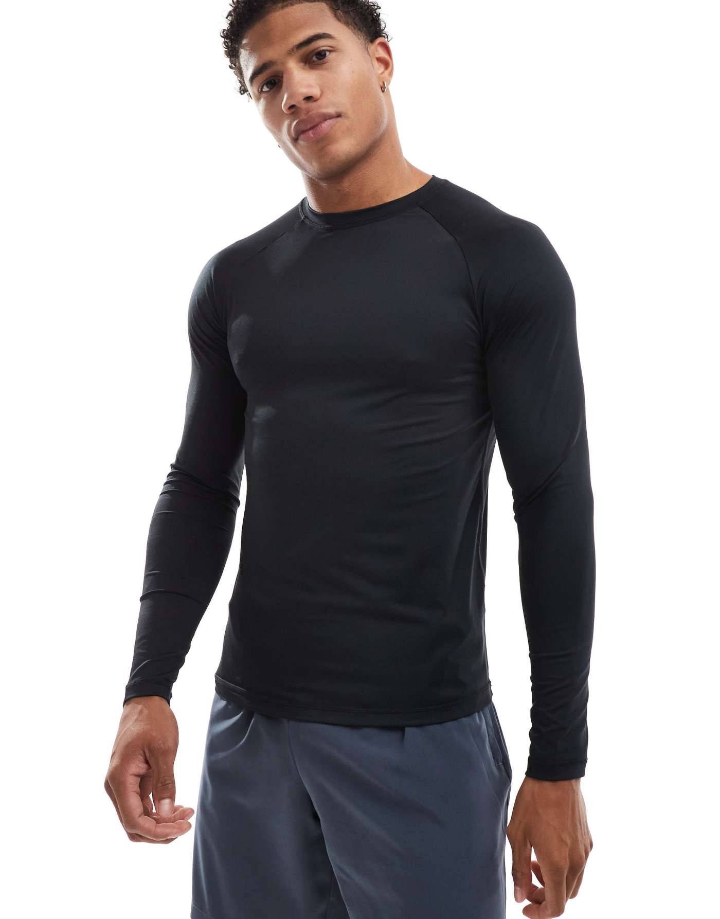 ASOS 4505 Icon training long sleeve muscle fit base layer in black