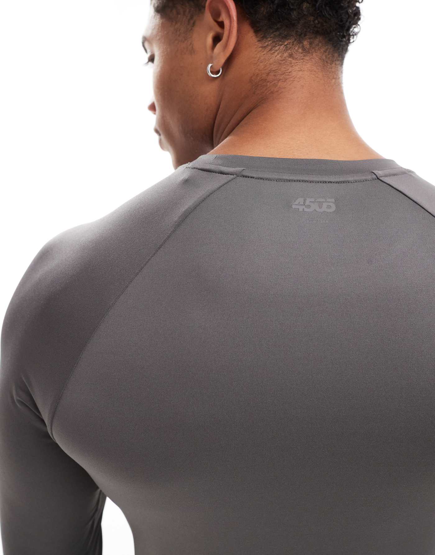 ASOS 4505 Icon training long sleeve muscle fit base layer in gunmetal