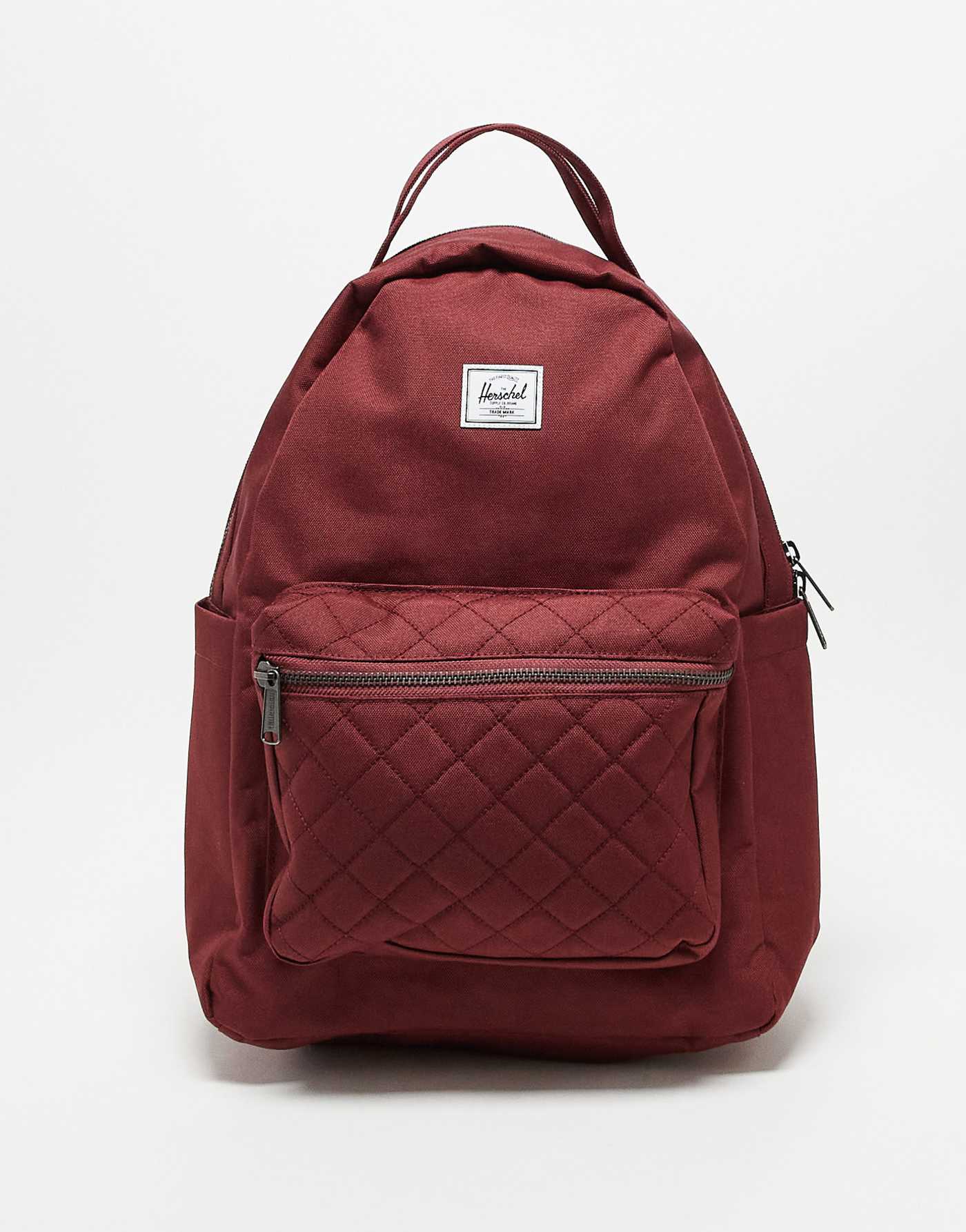 Herschel Supply Co quilted nova backpack with laptop sleeve in burgundy