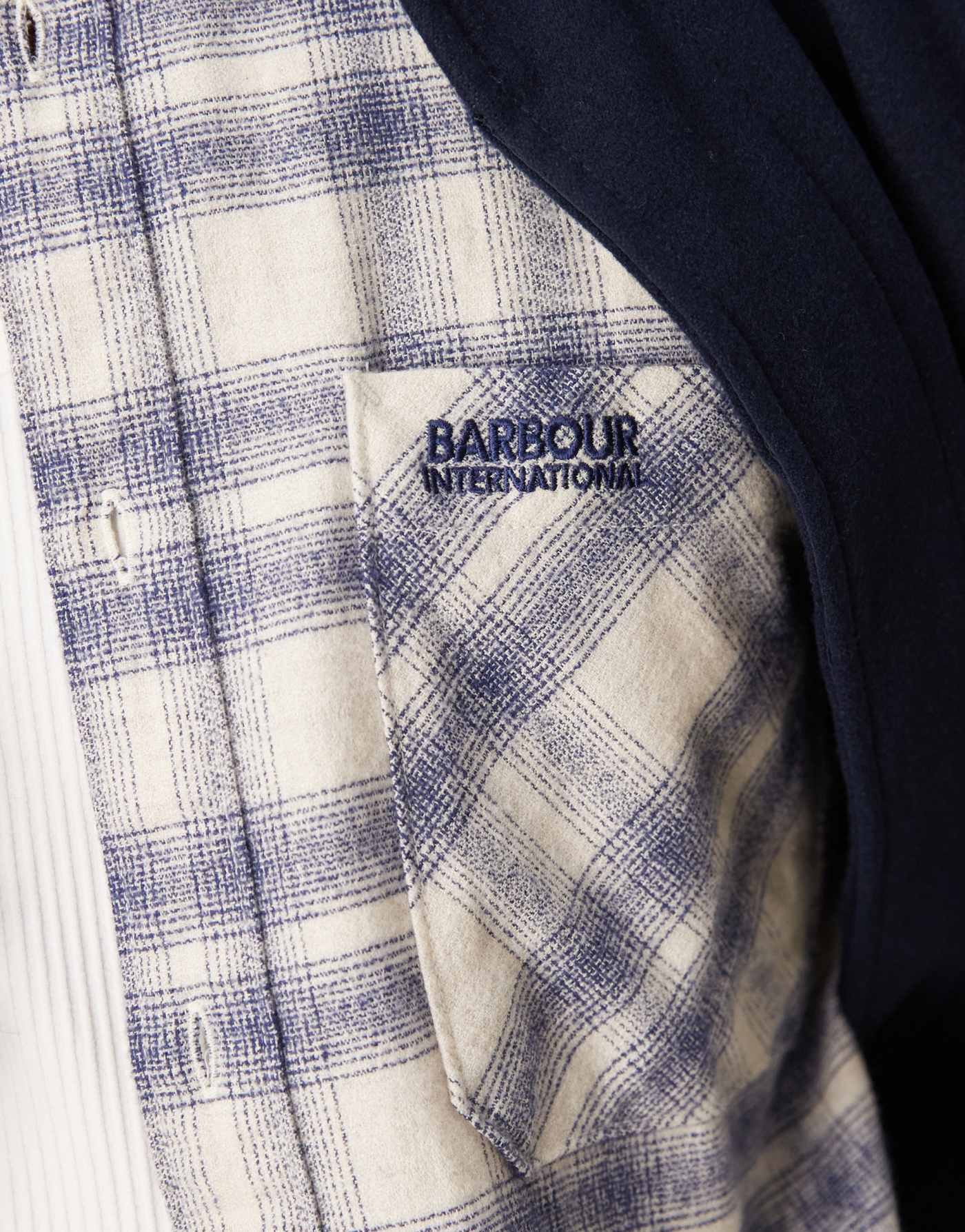 Barbour International dulwich brushed check shirt in royal blue check