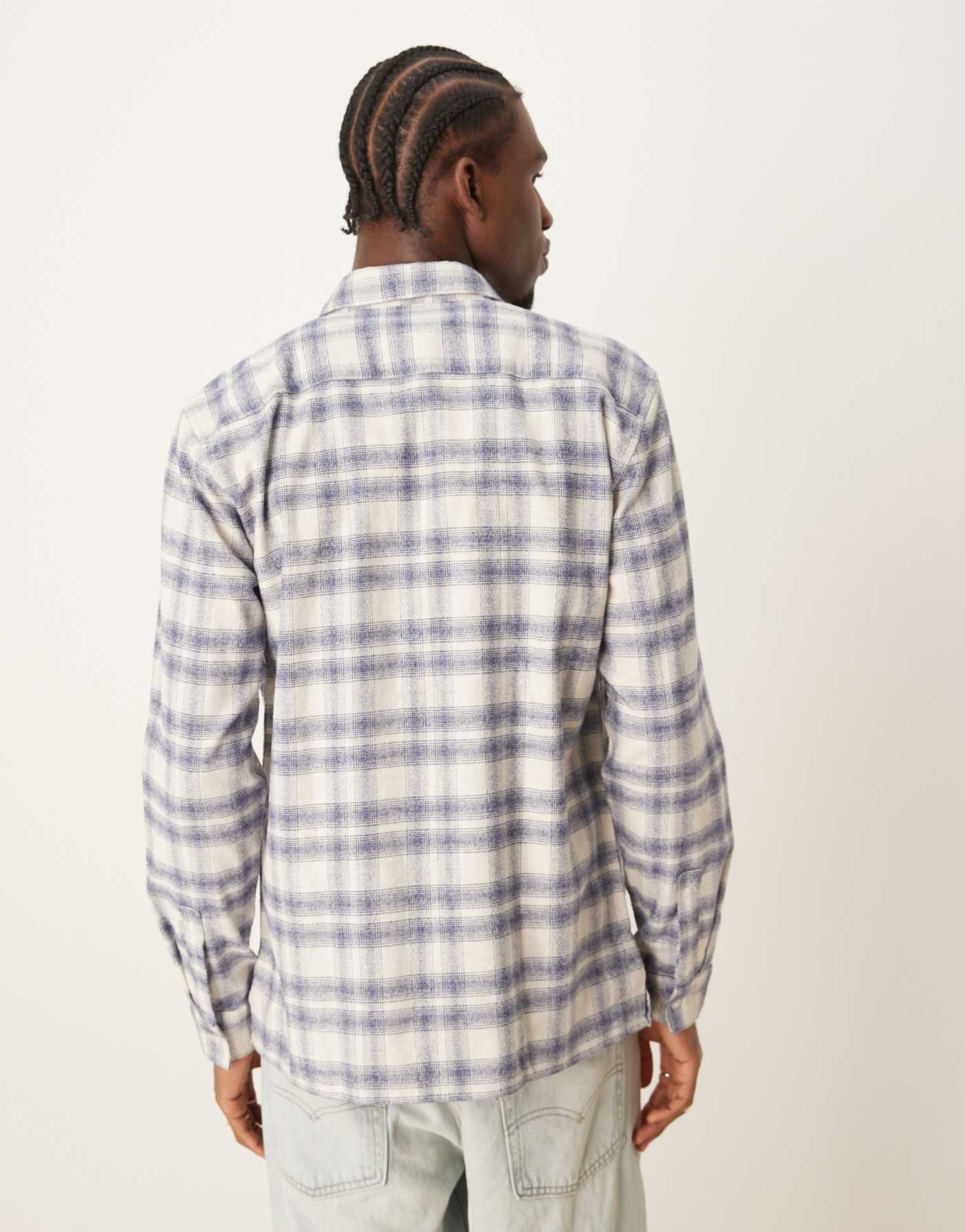 Barbour International dulwich brushed check shirt in royal blue check