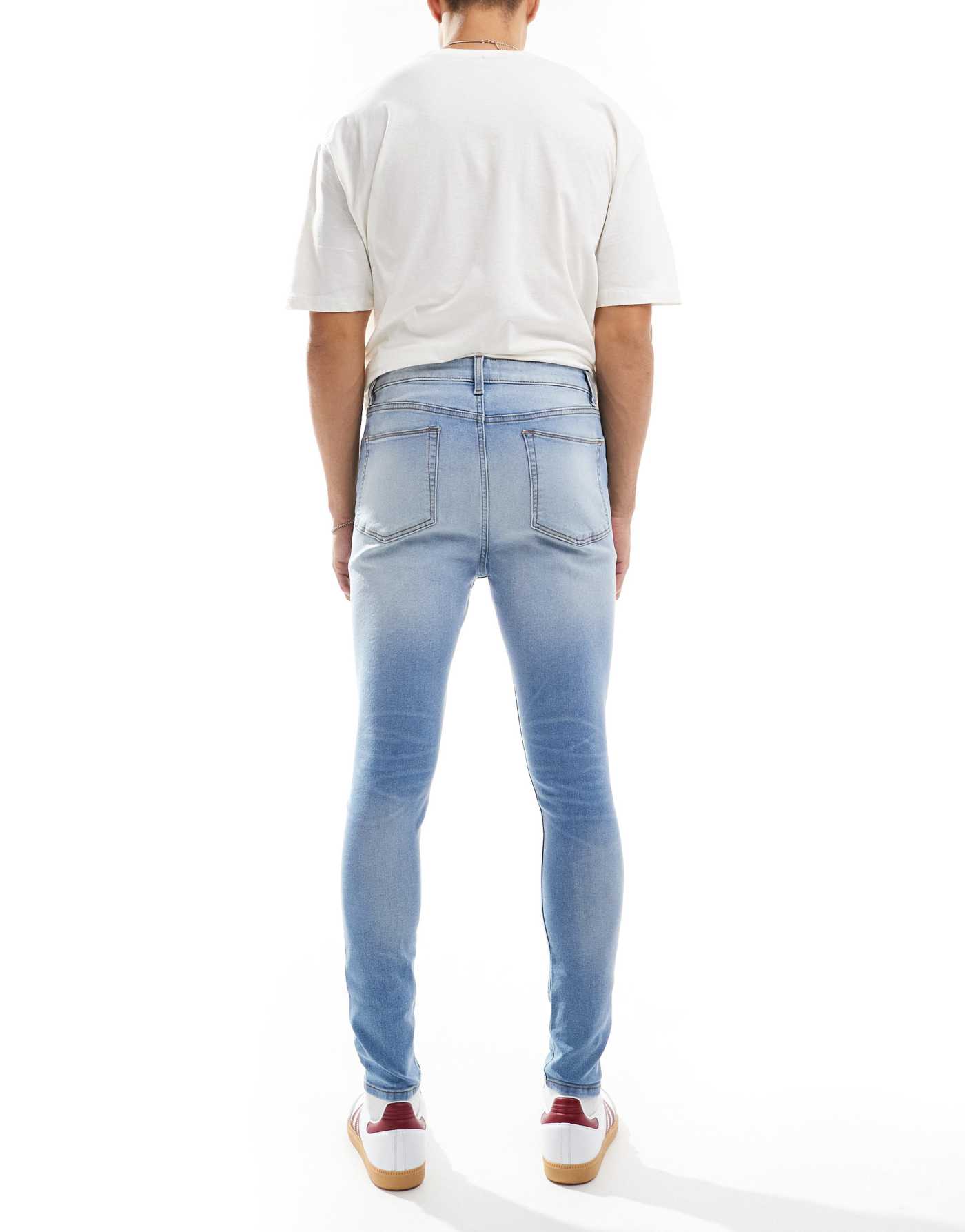 ASOS DESIGN power stretch jeans in light wash