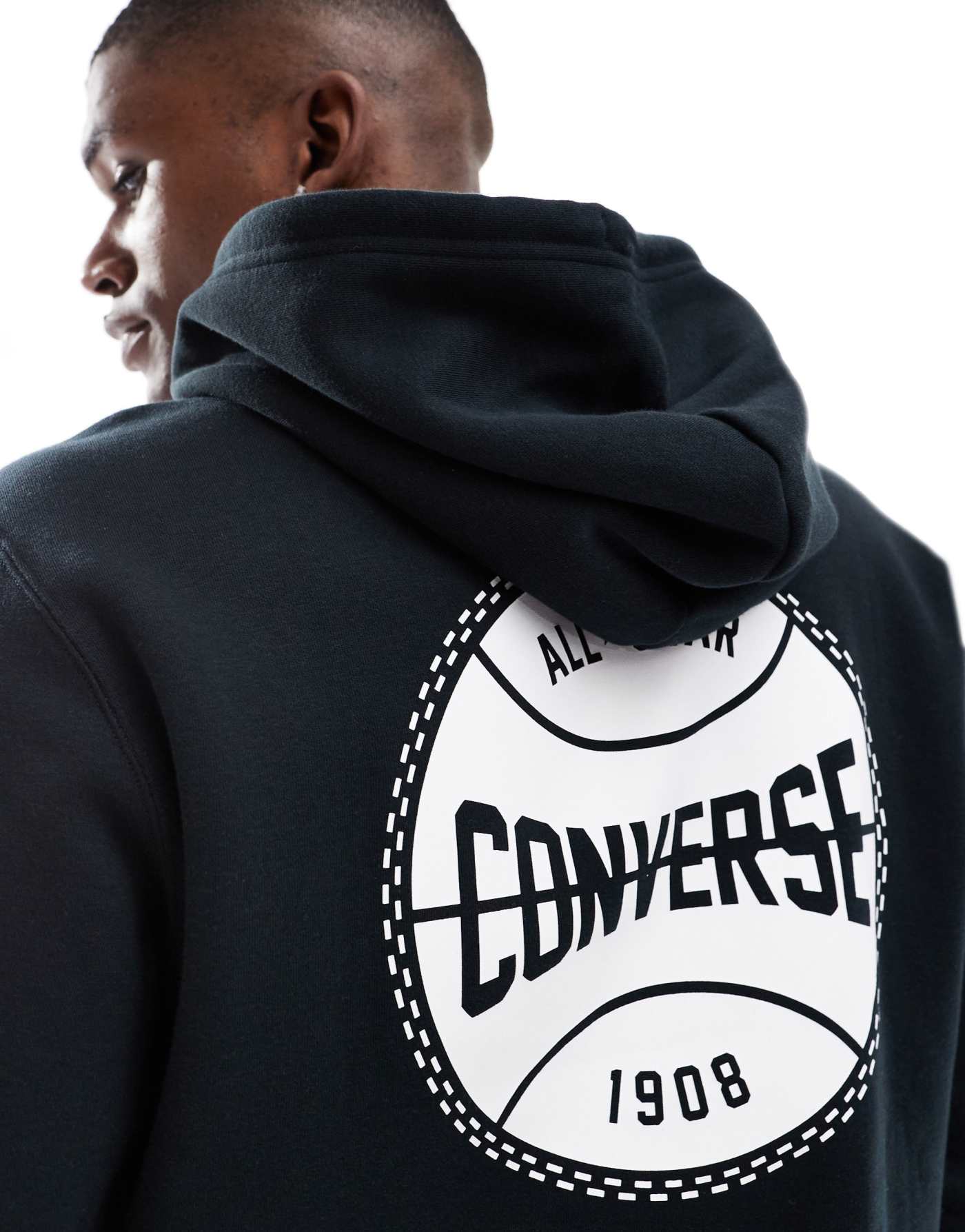 Converse Retro Chuck graphic hoodie in black