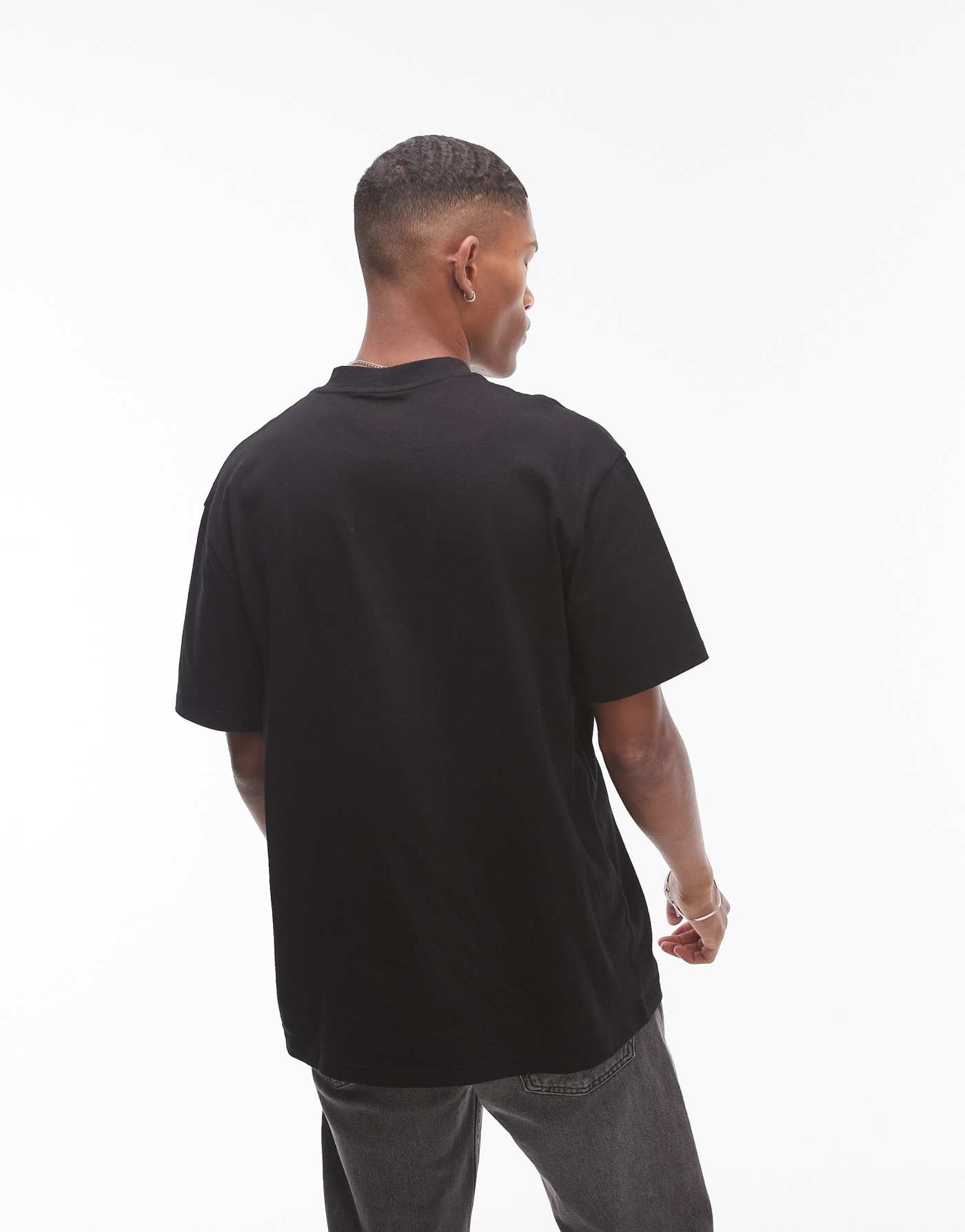 Topman 2 pack oversized fit t-shirt in black