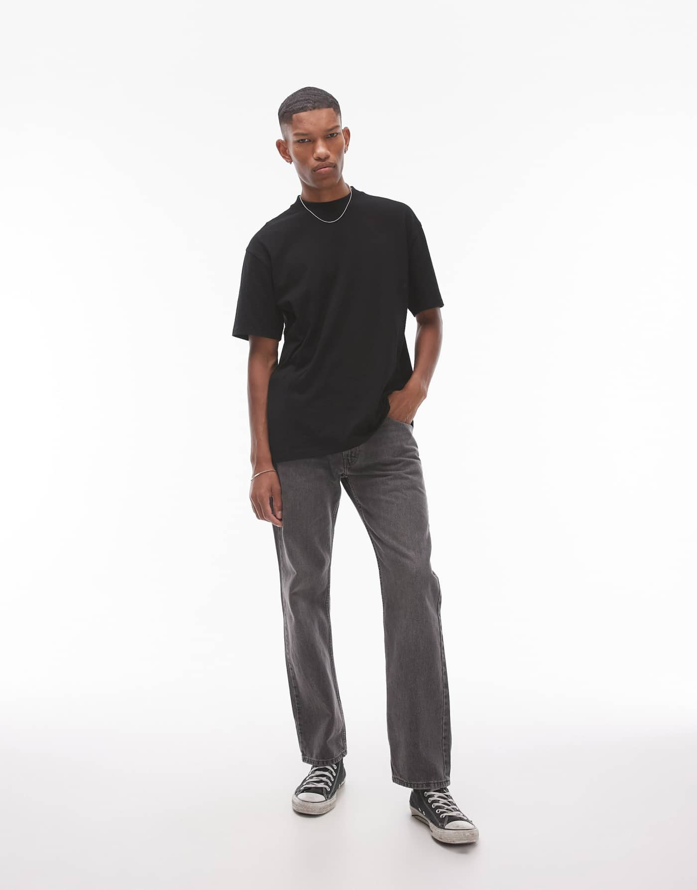 Topman 2 pack oversized fit t-shirt in black