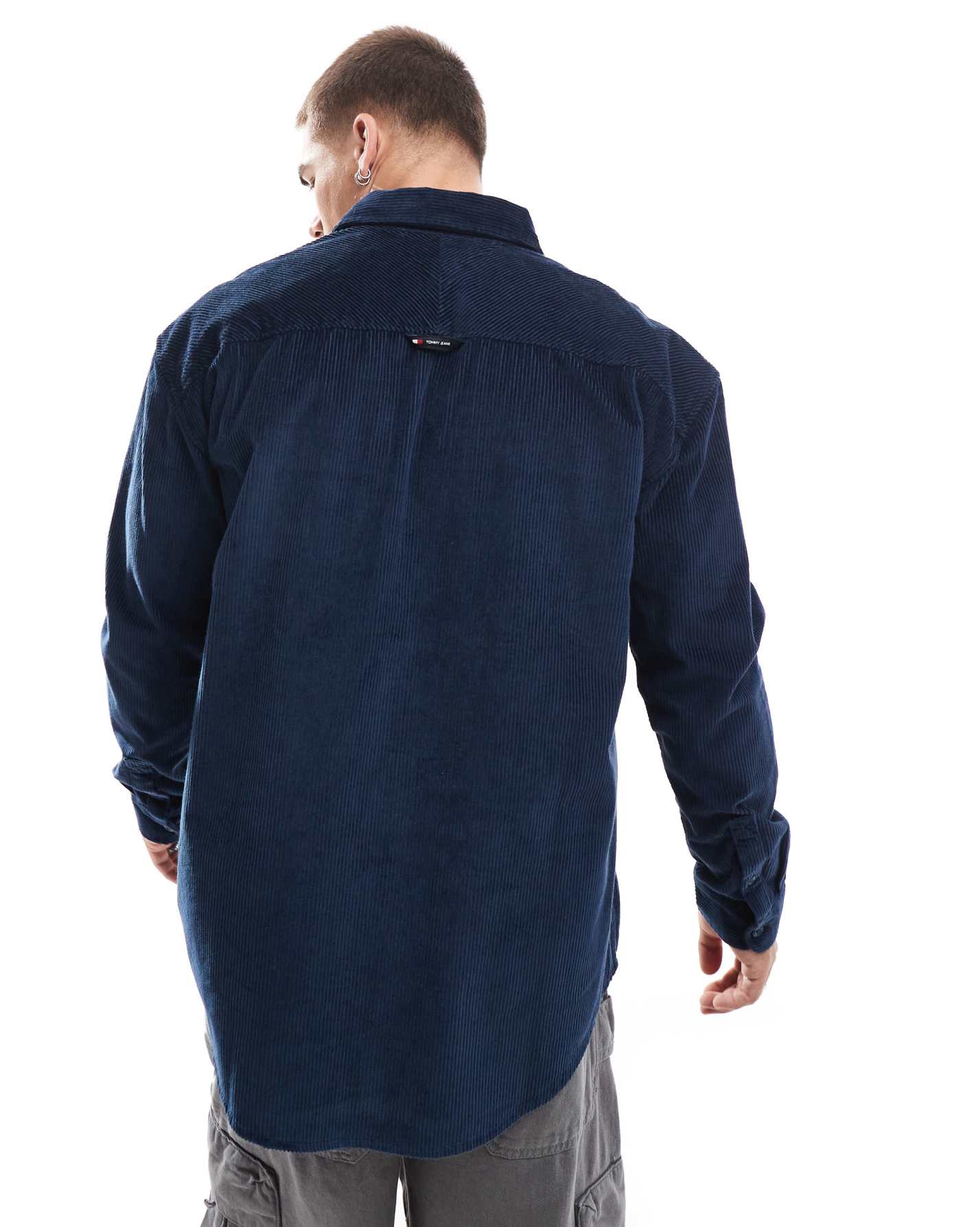 Tommy Jeans chunky cord shirt in navy