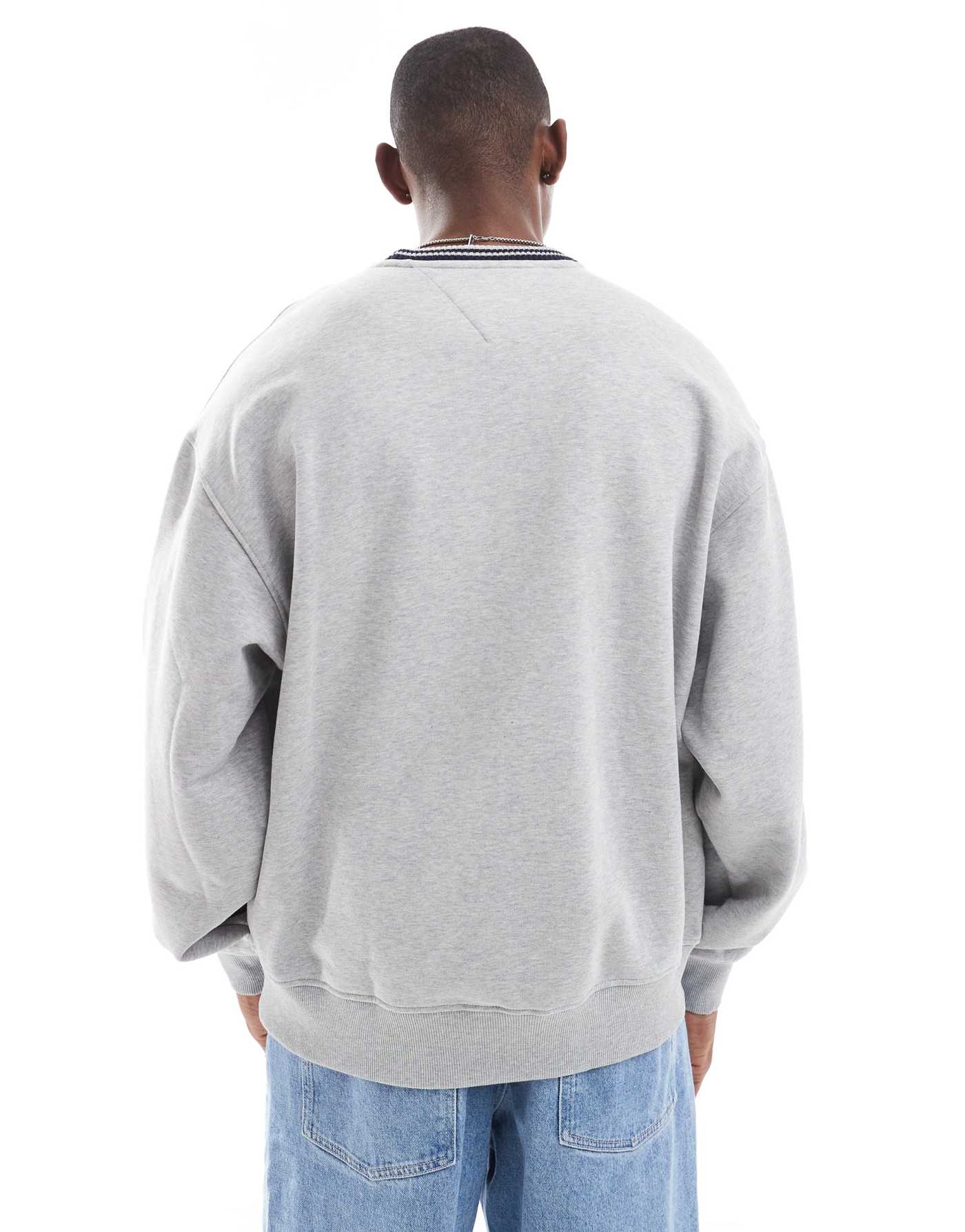 Tommy Jeans Game Day large logo sweatshirt in grey