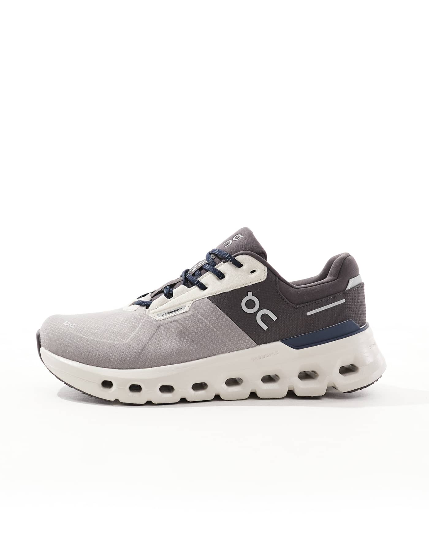 ON Cloudrunner 2 Waterproof running trainers in grey and navy