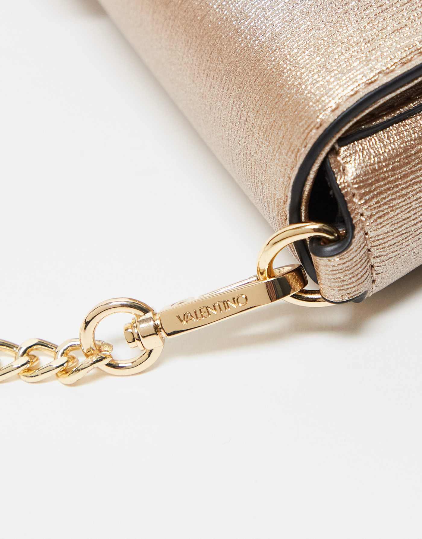 Valentino materia shoulder bag in gold glitter