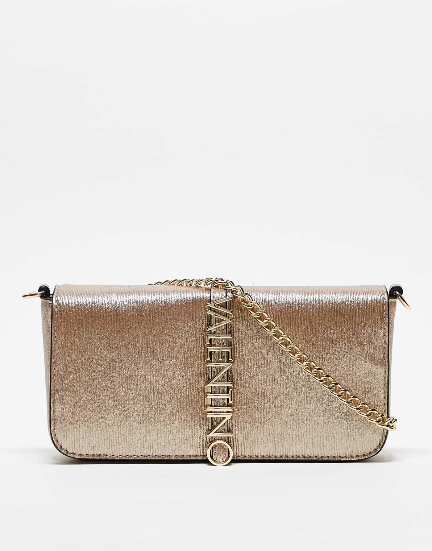 Valentino materia shoulder bag in gold glitter