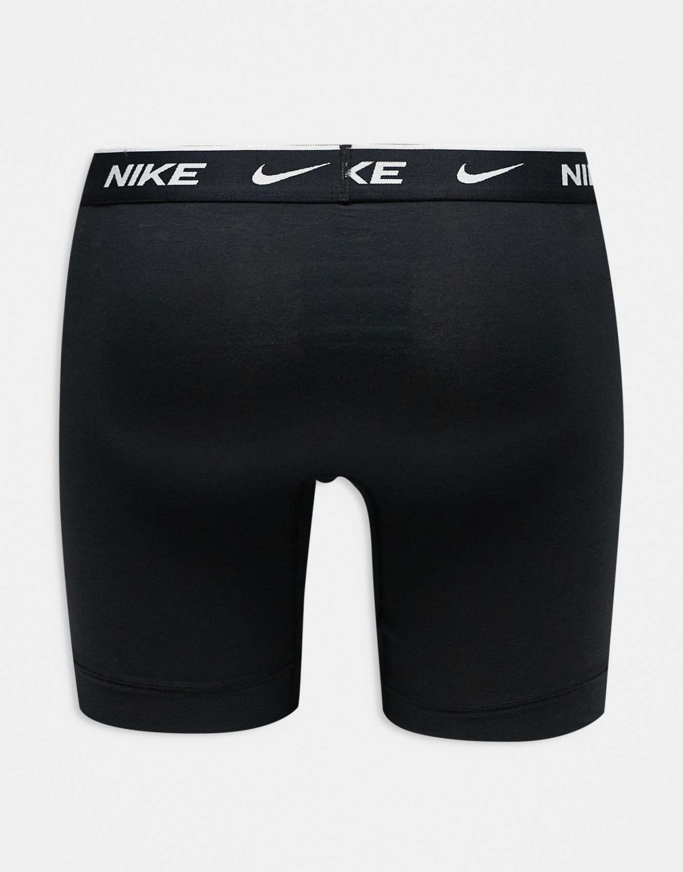 Nike Everyday Cotton Stretch 3 pack boxer brief with coloured waistband in black